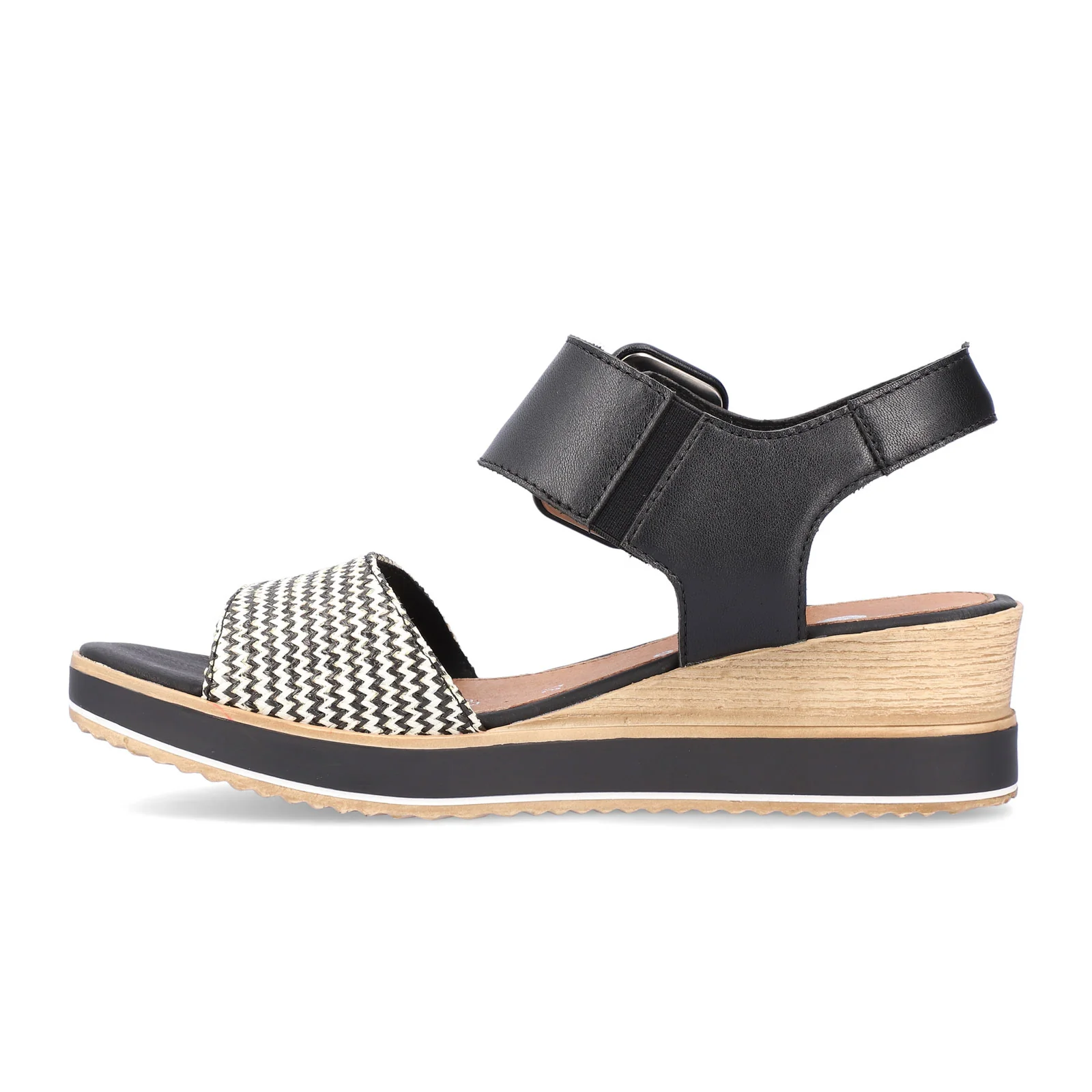 Remonte Jerilyn 53 Wedge Sandal (Women) - Schwarz-Crema/Schwarz Siradial Lugano - Image 2