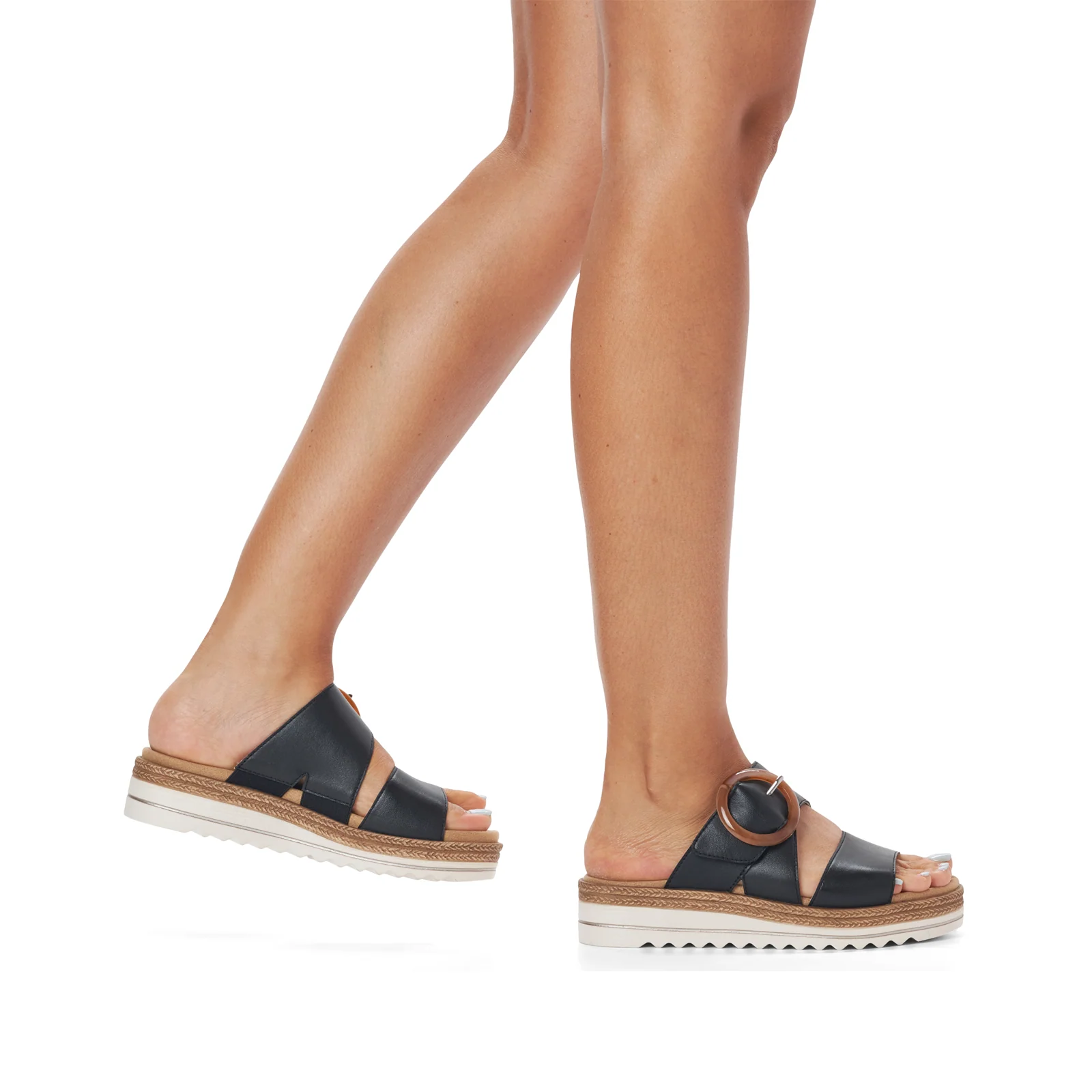Remonte Jocelyn 51 Slide Sandal (Women) - Black/Black - Image 6