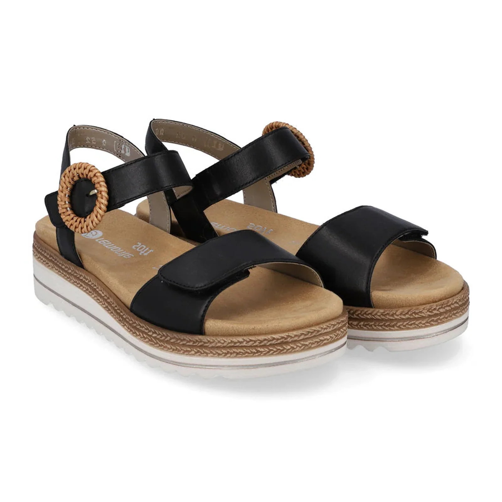 Remonte Jocelyn 52 Flatform Backstrap Sandal (Women) - Black - Image 3
