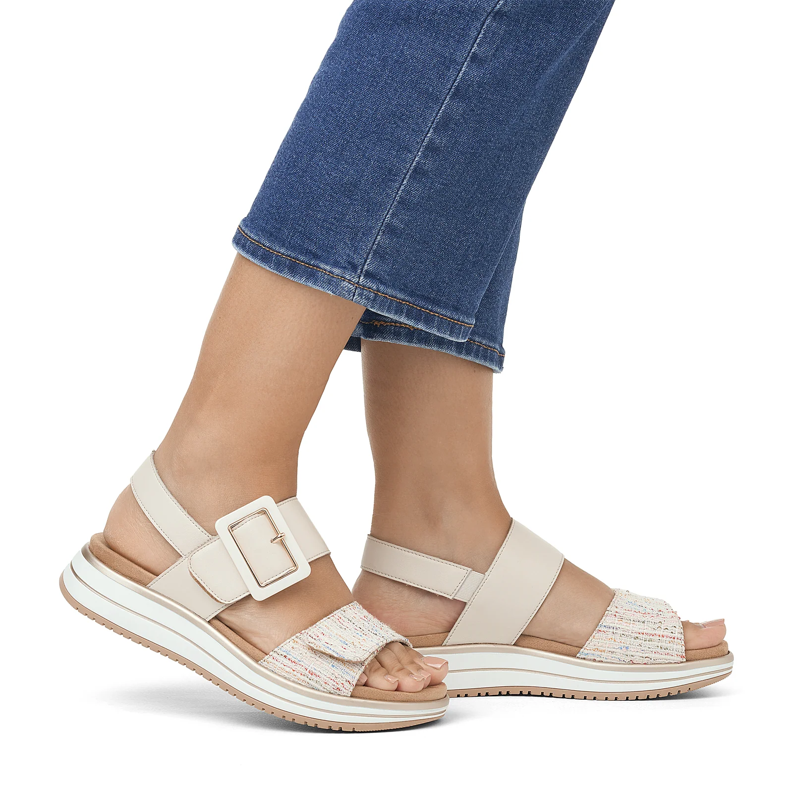Remonte Jocelyn 53 Sandal (Women) - Weiss Multi/Porzellan Carpino - Image 6