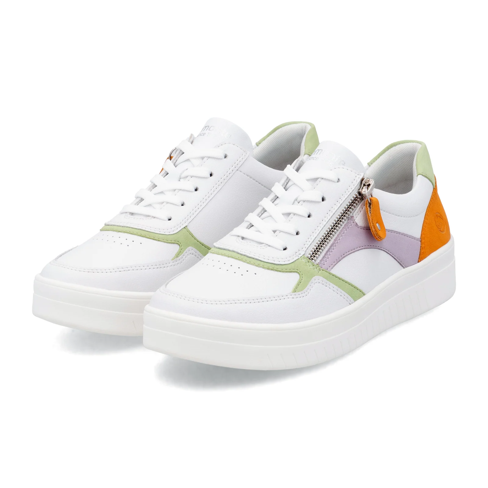 Remonte Kendra 01 Sneaker (Women) - Weiss/Light Mint/Mauve/Mango - Image 3