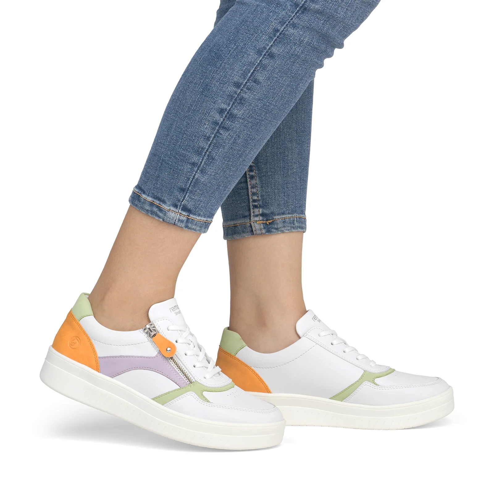 Remonte Kendra 01 Sneaker (Women) - Weiss/Light Mint/Mauve/Mango - Image 8
