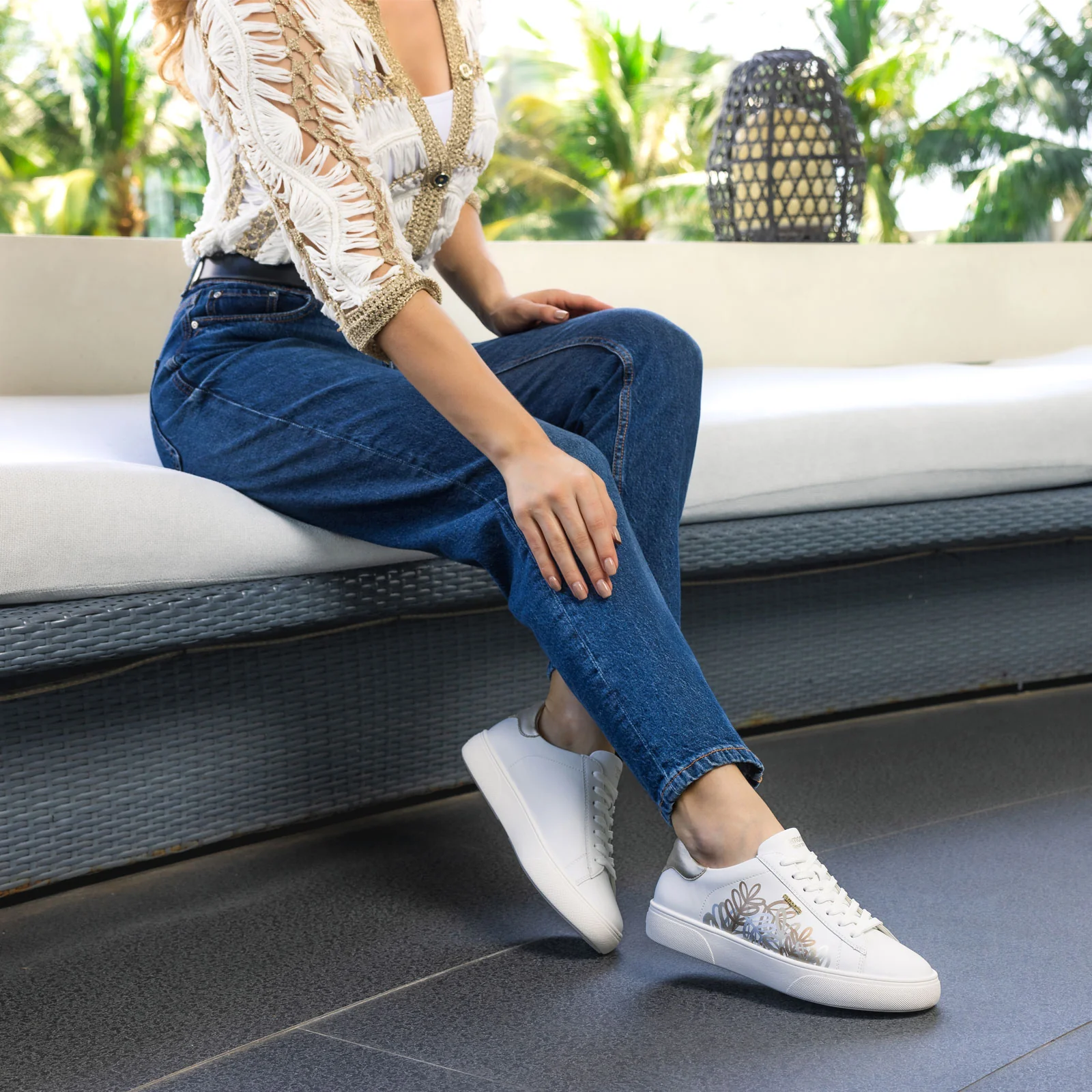 Remonte Shawna 00 Sneaker (Women) - Weiss/Pale Gold/Manila - Image 11