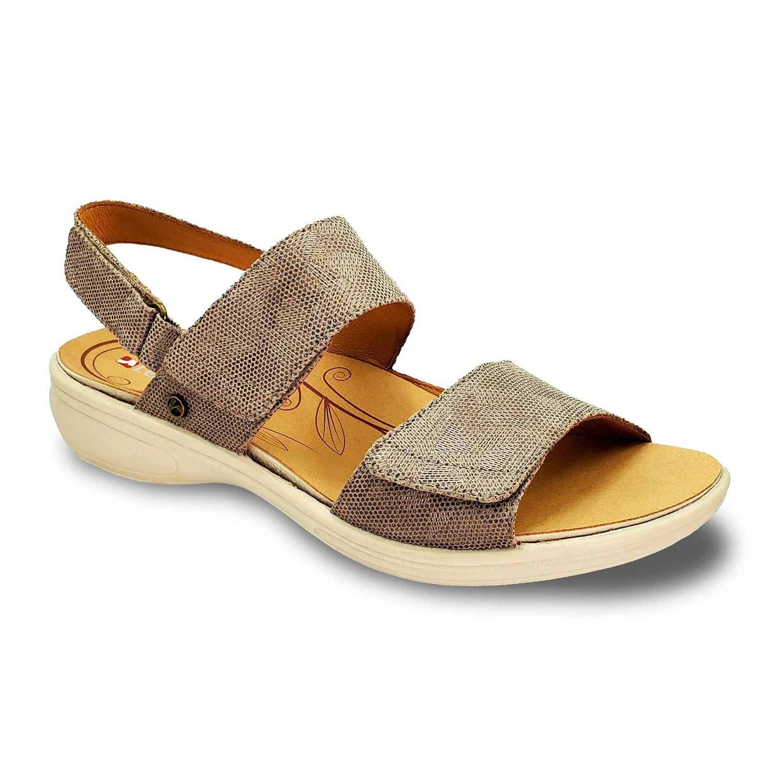 Revere Como Backstrap Sandal (Women) - Champagne Angle - Image 3