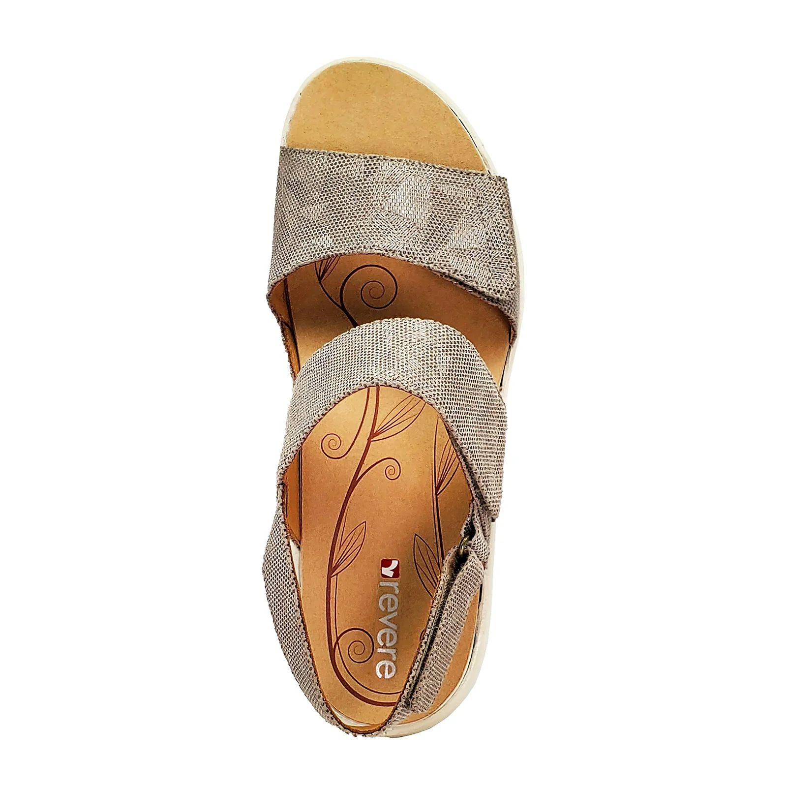 Revere Como Backstrap Sandal (Women) - Champagne Angle - Image 4