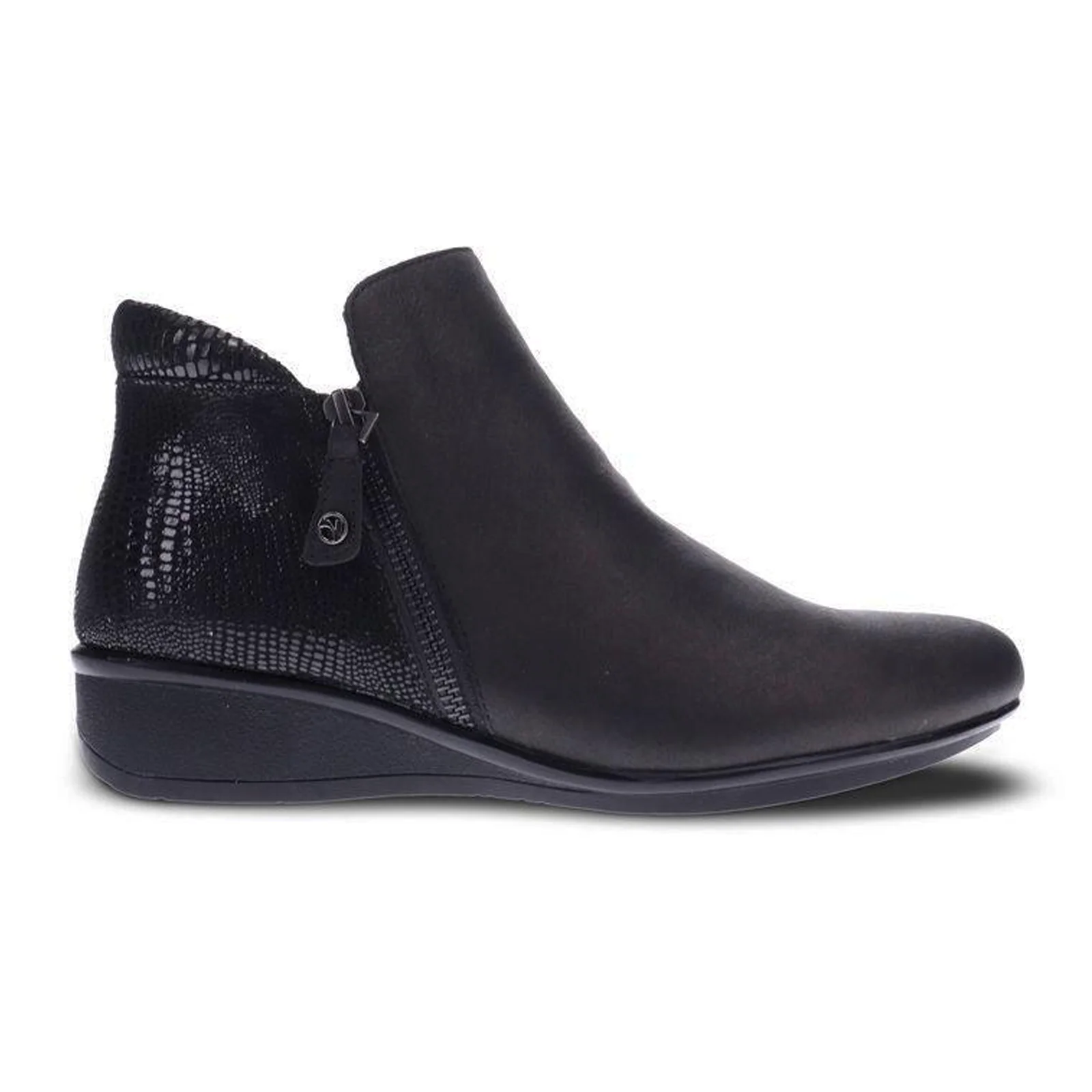 Revere Damascus Ankle Boot (Women) - Onyx/Black Lizard