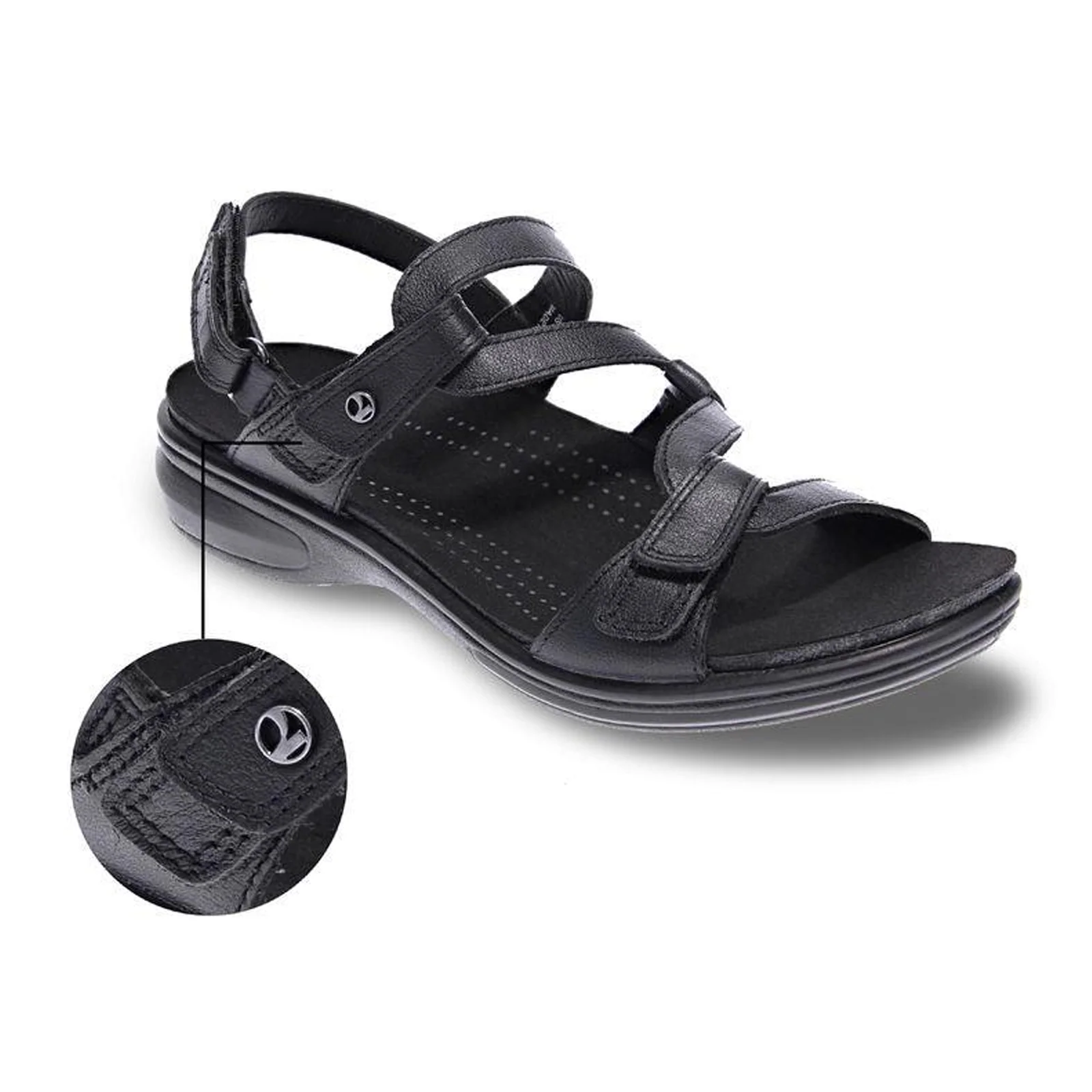 Revere Emerald Backstrap Sandal (Women) - Black - Image 3