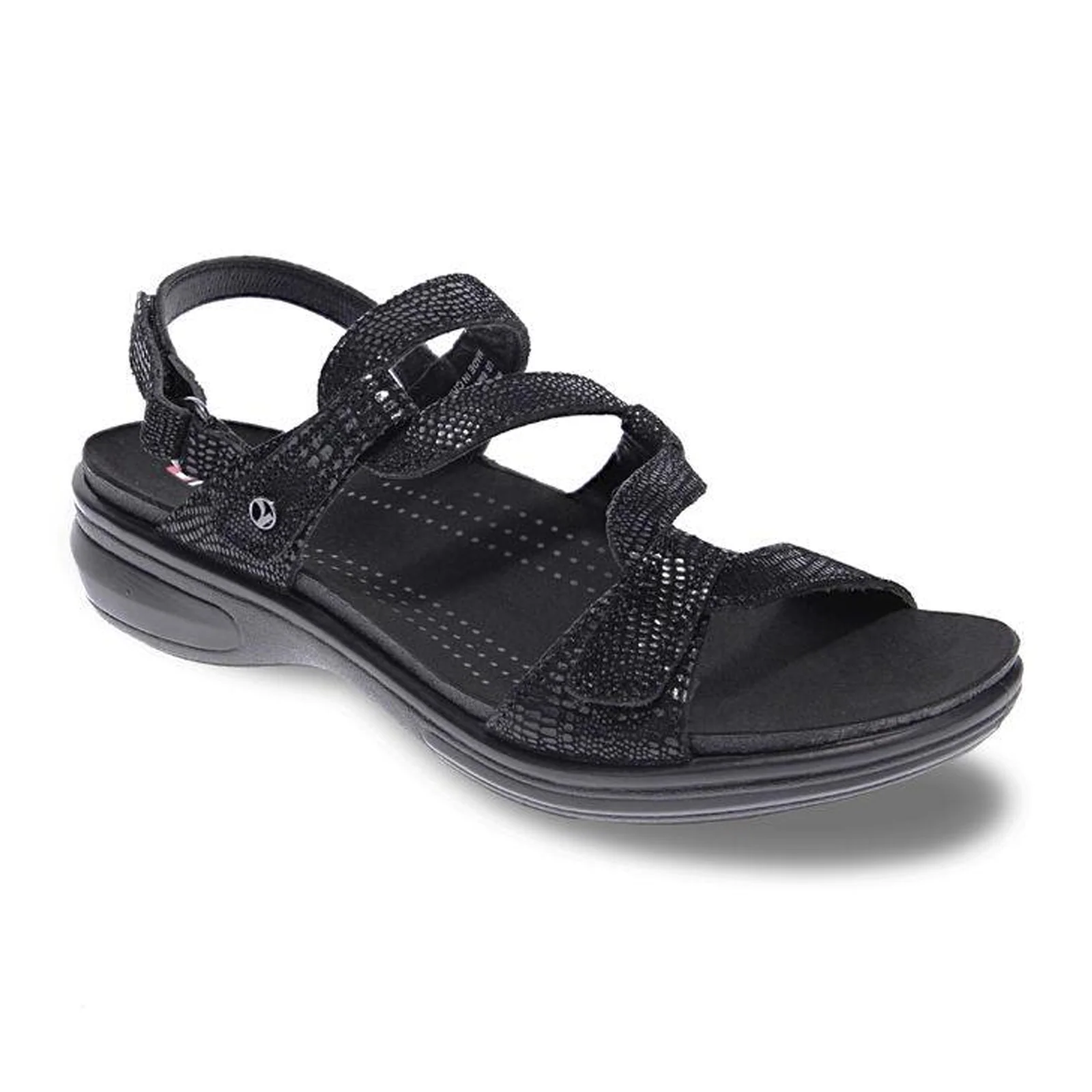Revere Emerald Backstrap Sandal (Women) - Black Lizard - Image 3