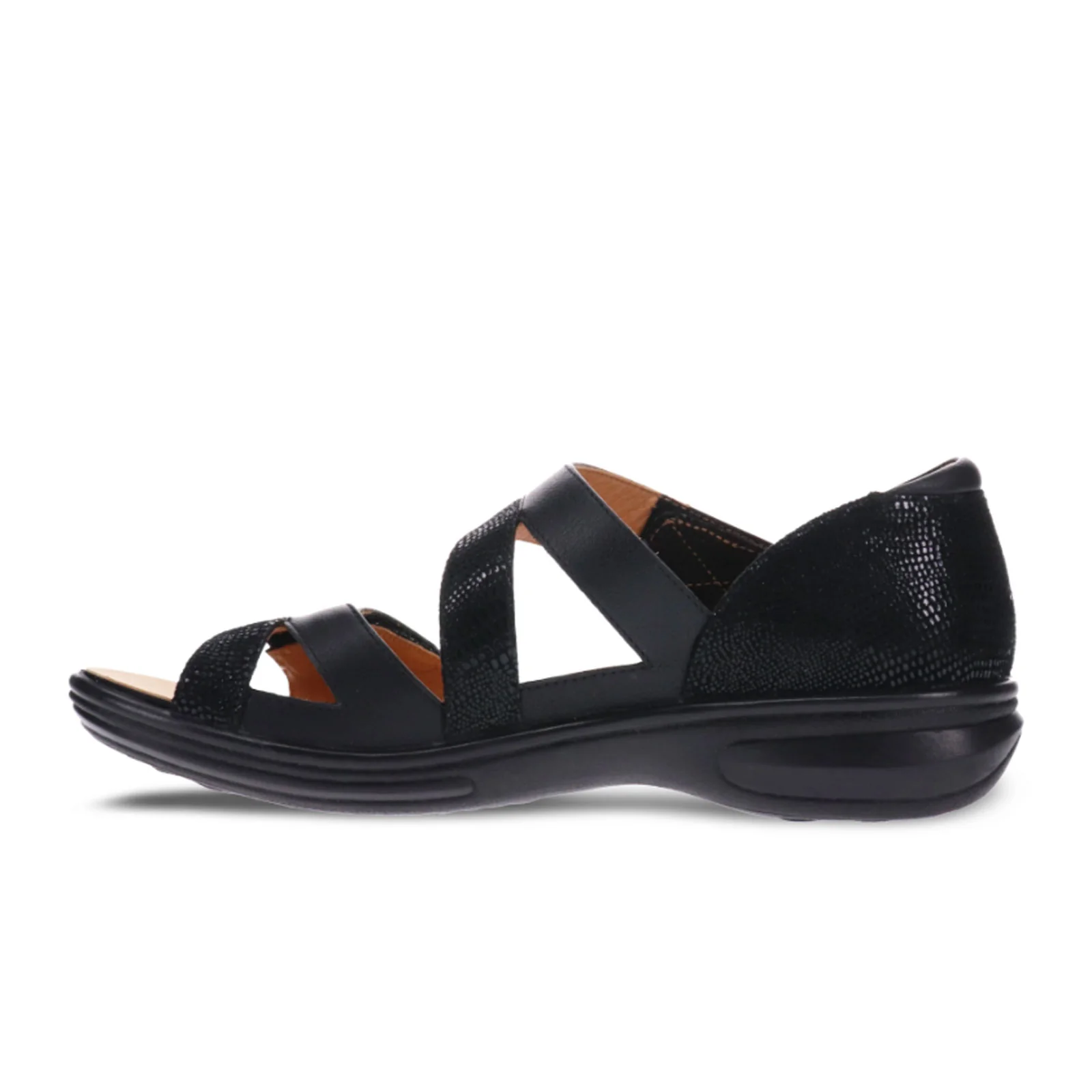 Revere Mauritius Backstrap Sandal (Women) - Black Lizard - Image 2