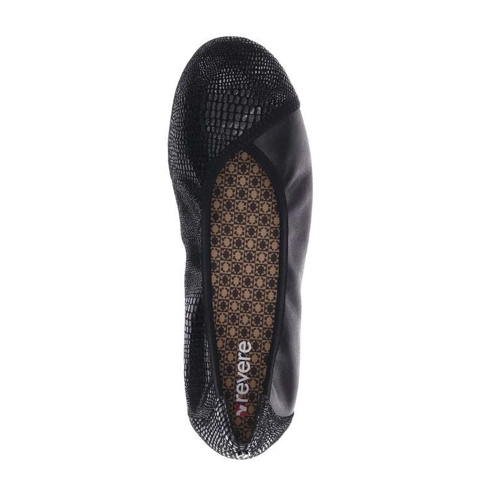 Revere Nairobi Ballet Flat (Women) - Black Lizard - Image 5
