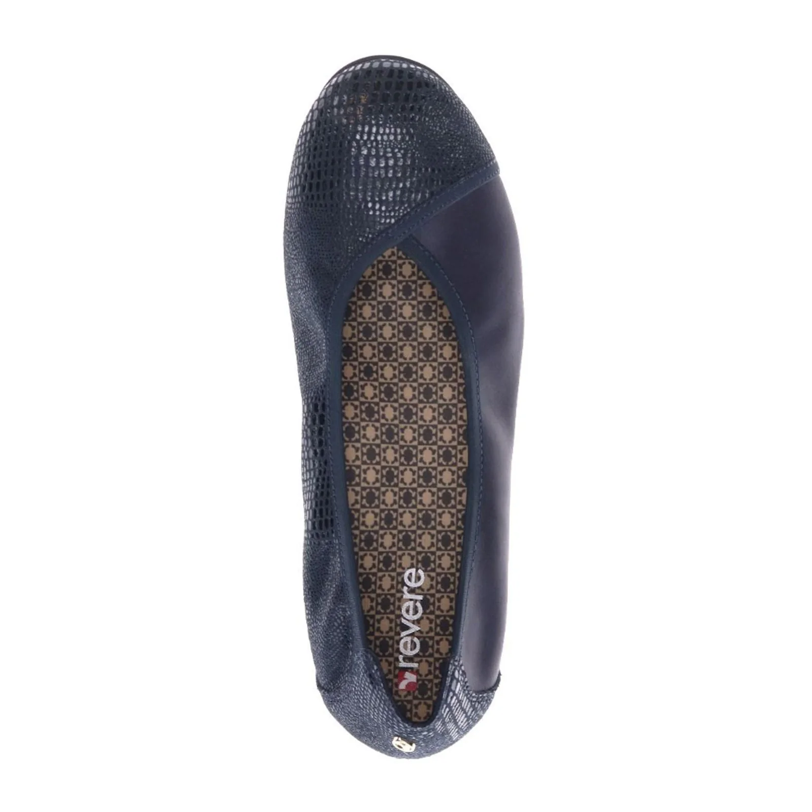 Revere Nairobi Ballet Flat (Women) - Navy Lizard - Image 3