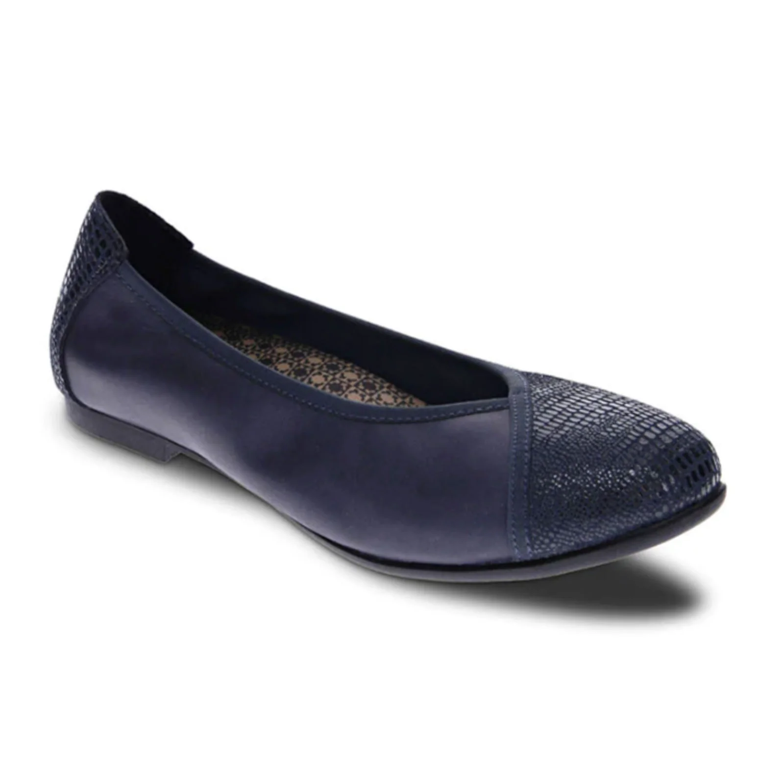 Revere Nairobi Ballet Flat (Women) - Navy Lizard - Image 4