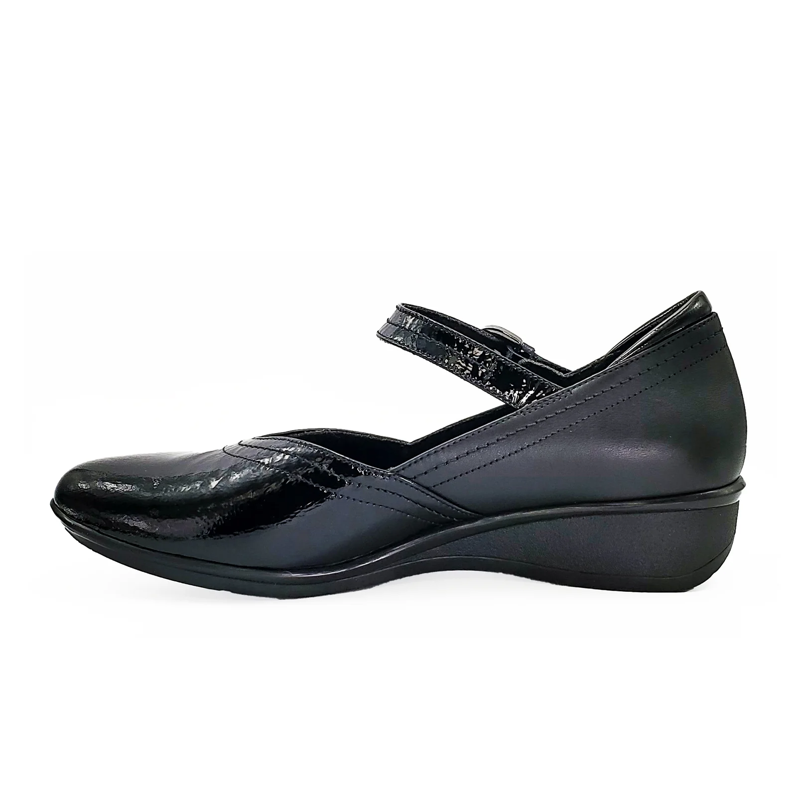 Revere Narita Mary Jane (Women) - Black Patent - Image 2