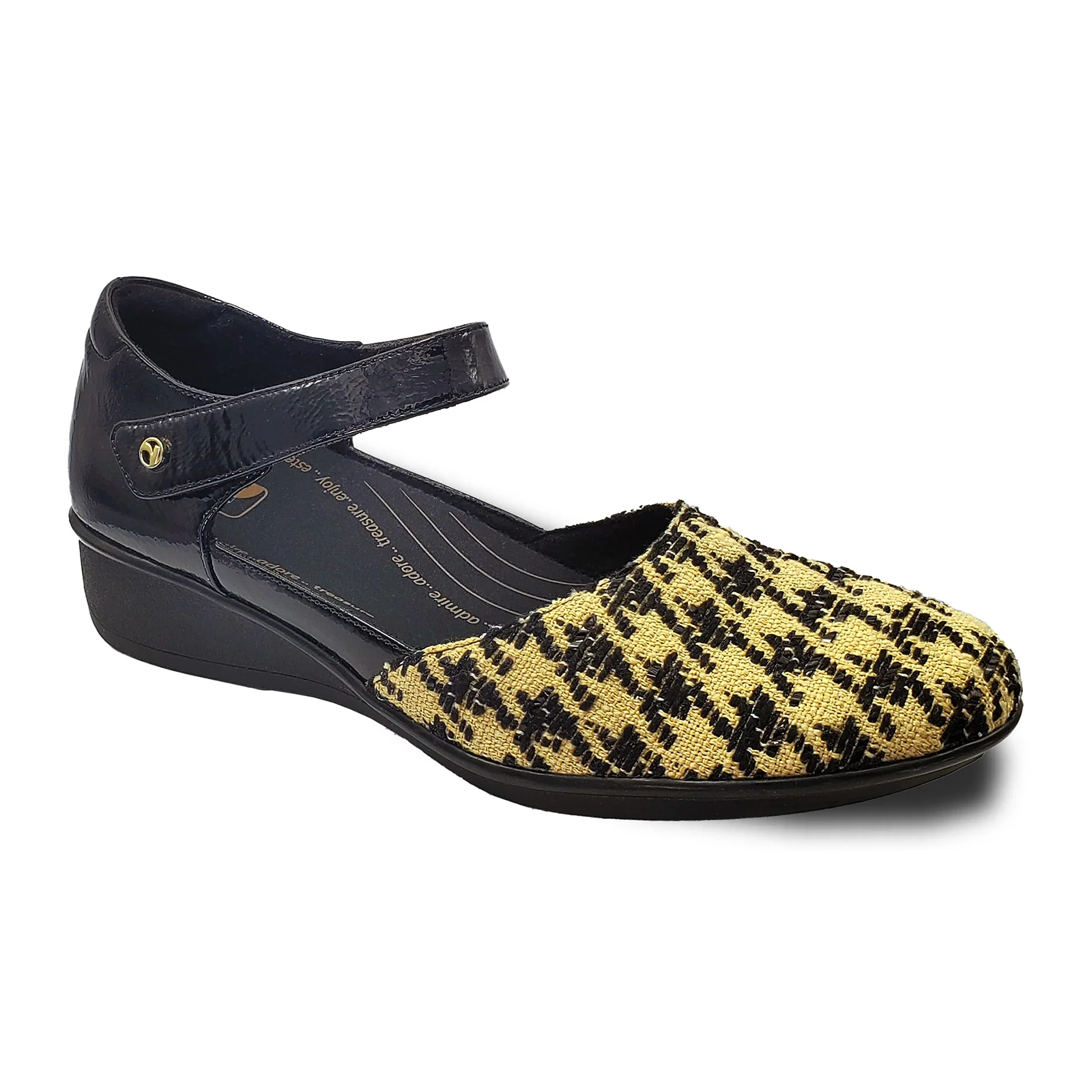 Revere Osaka Wedge Sandal (Women) - Houndstooth - Image 3