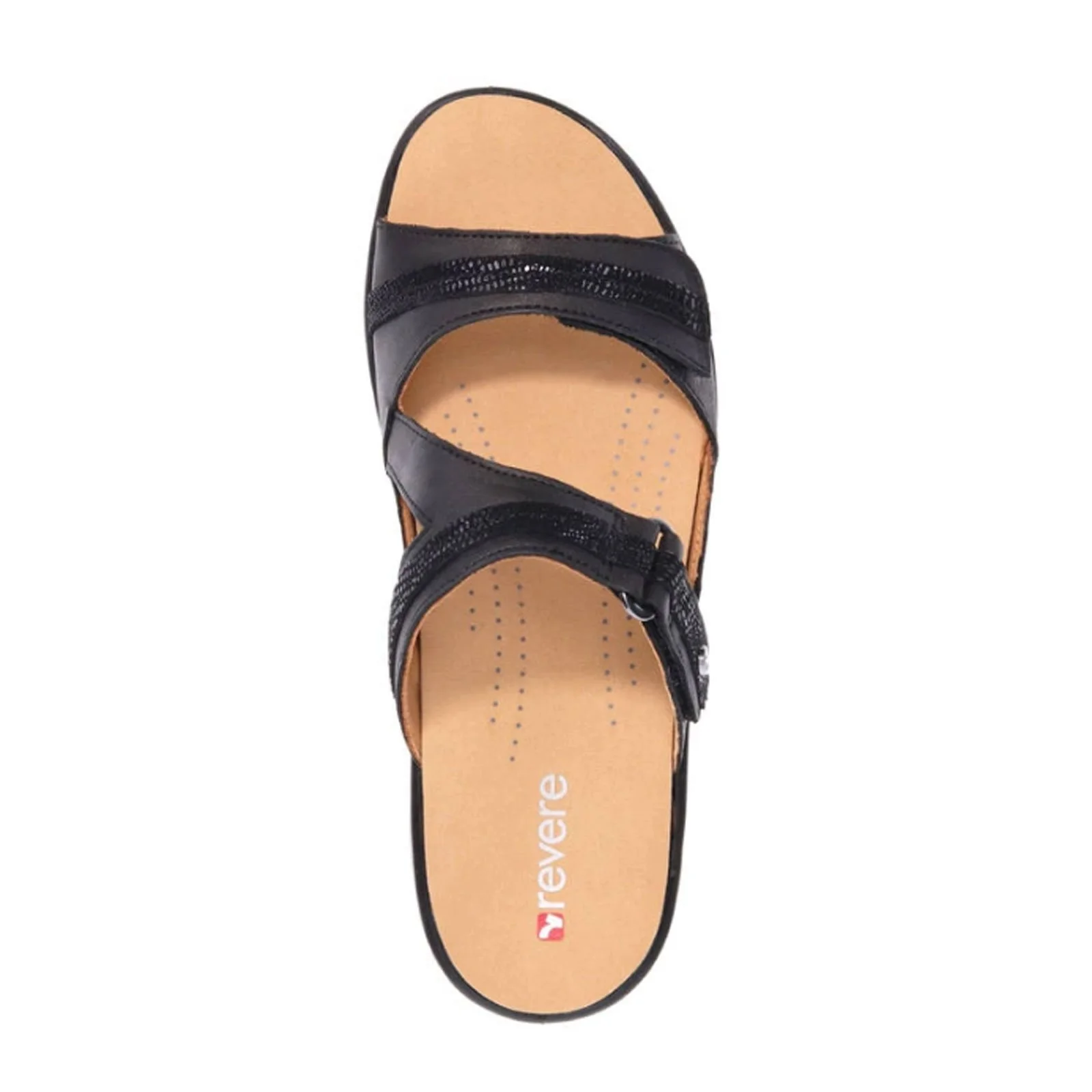 Revere Rio Slide Sandal (Women) - Onyx/Black Lizard - Image 3
