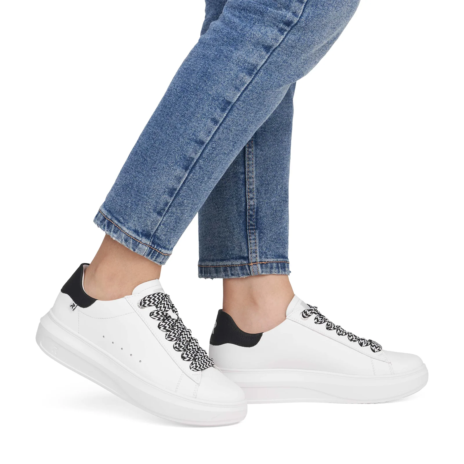 Rieker Adelia 01 Sneaker (Women) - Weiss/Schwarz - Image 8