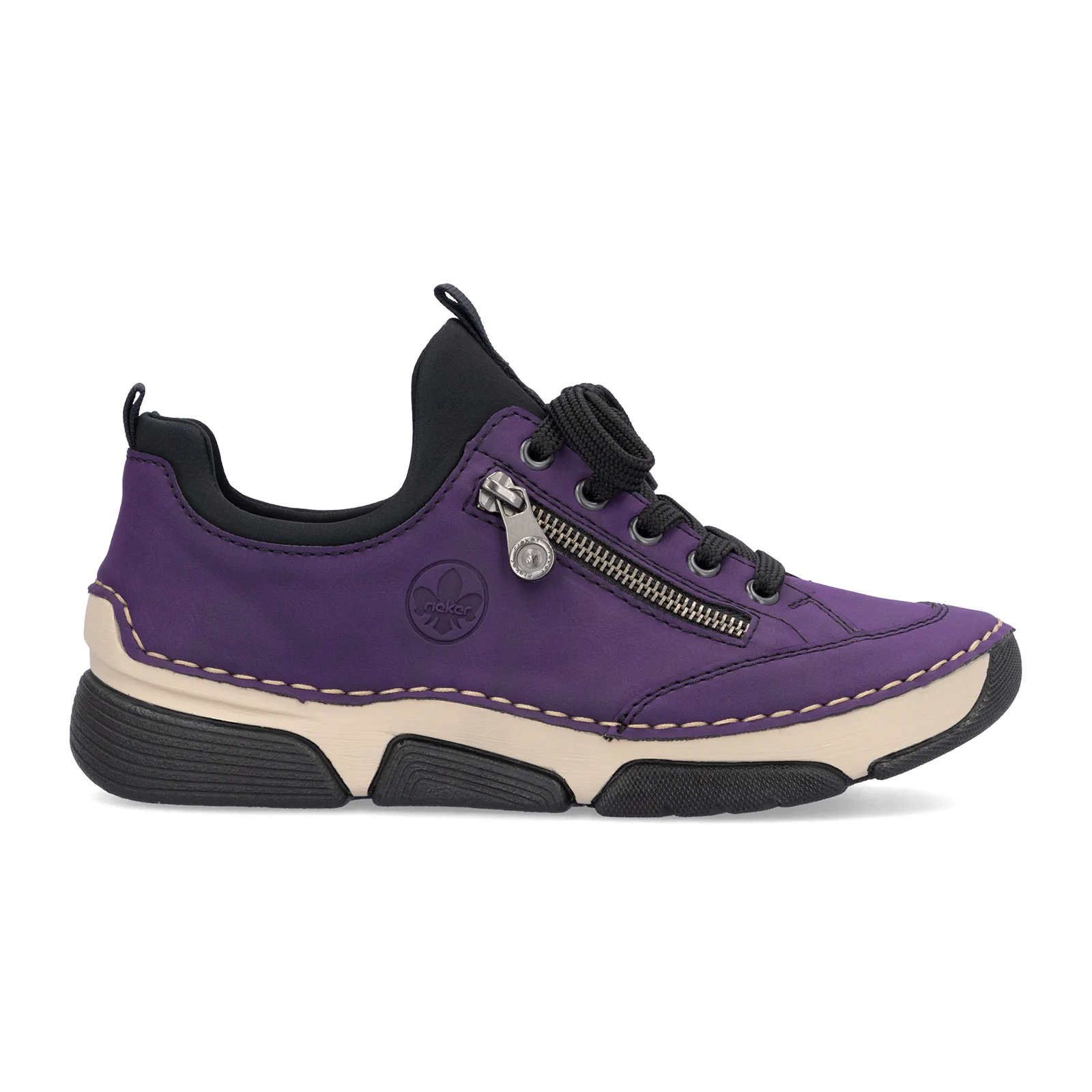 Rieker Angela 73 Sneaker (Women) - Aubergine/Schwarz/Morella