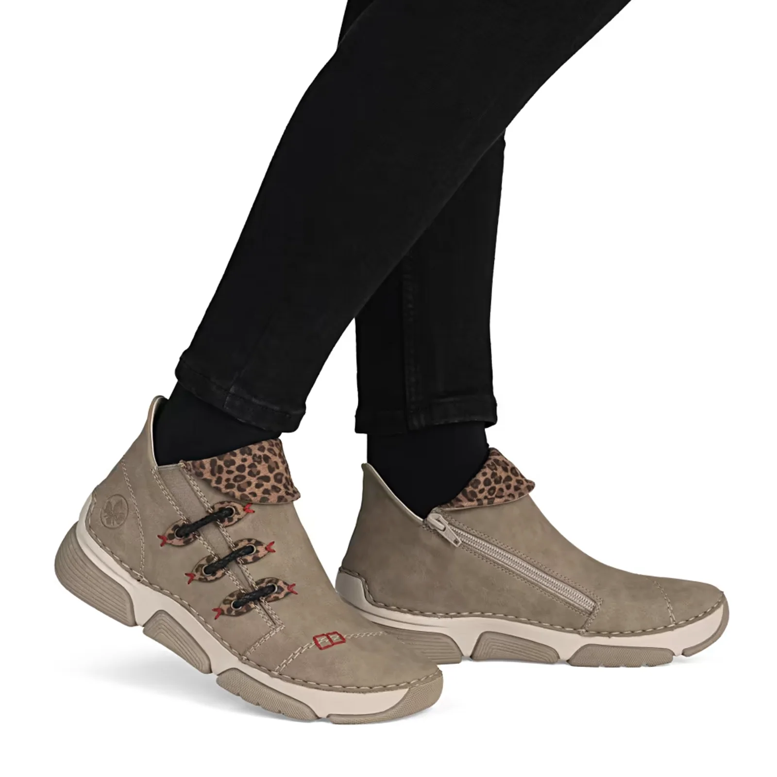 Rieker Angela 83 Slip On Bootie (Women) - Fango/Leo Nuss - Image 9
