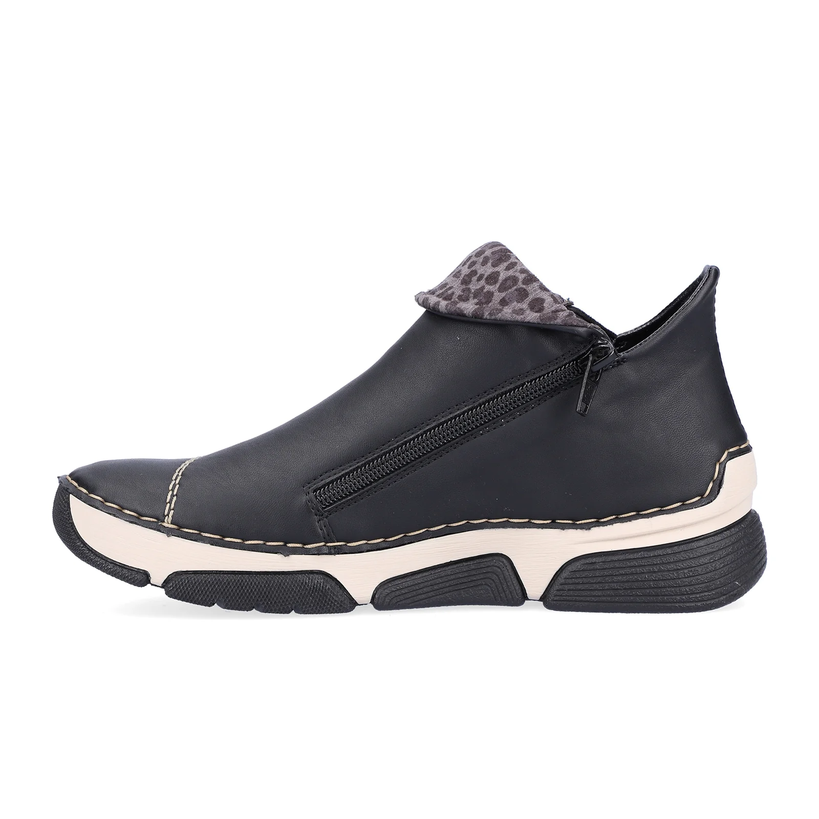 Rieker Angela 83 Slip On Bootie (Women) - Schwarz/Leo Grey - Image 2