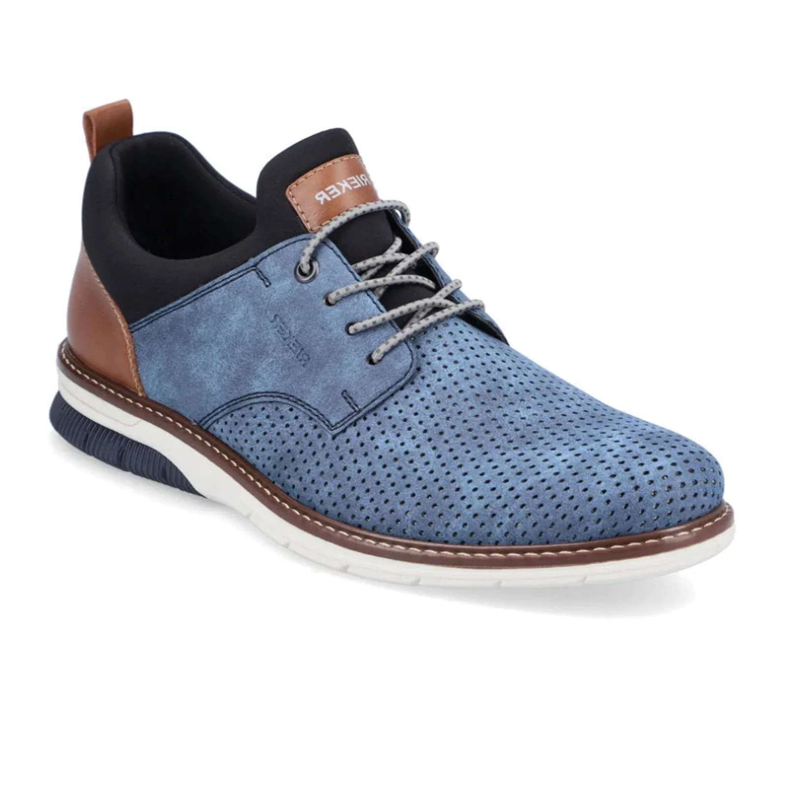 Rieker Dustin 50 Lace Up (Men) - Blue/Brown - Image 3