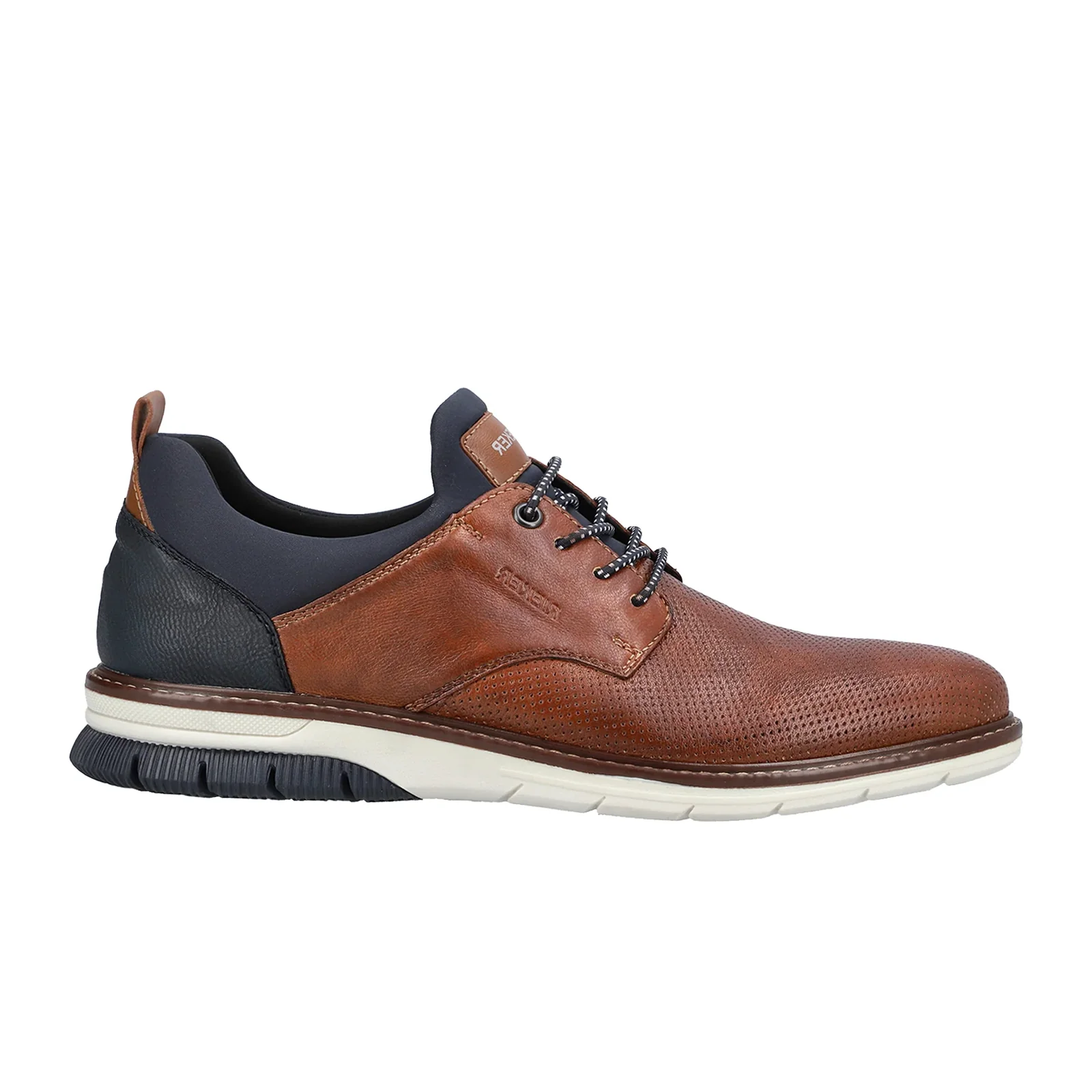 Rieker Dustin 50 Lace Up (Men) - Nut/Blue