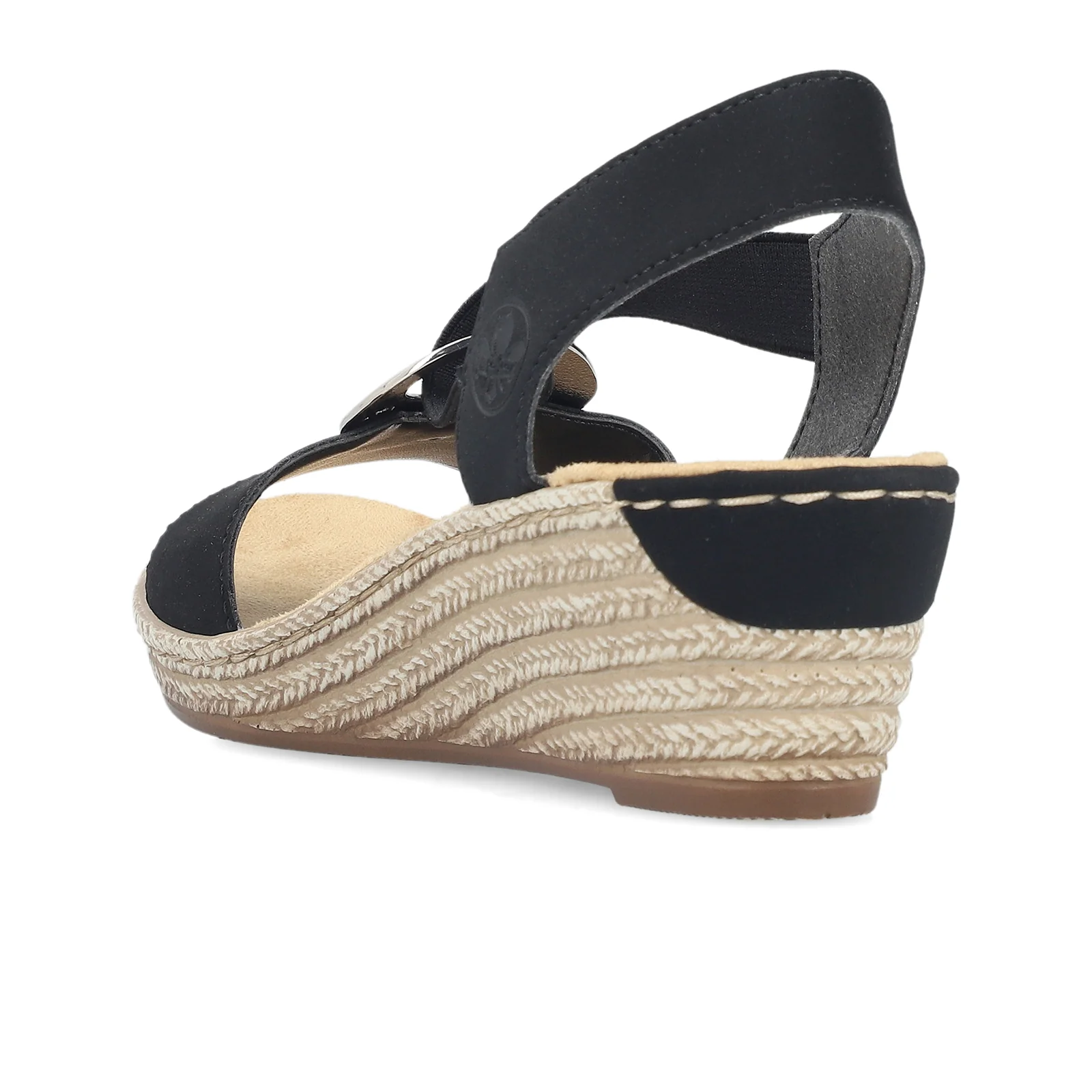 Rieker Fanni H6 Wedge Sandal (Women) - Black - Image 4