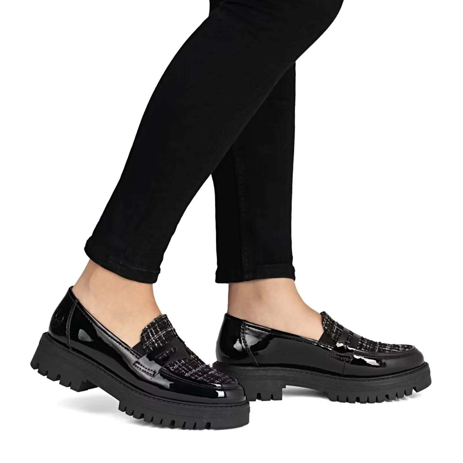 Rieker Gitta 50 Loafer (Women) - Schwarz/Schwarz Weiss - Image 9