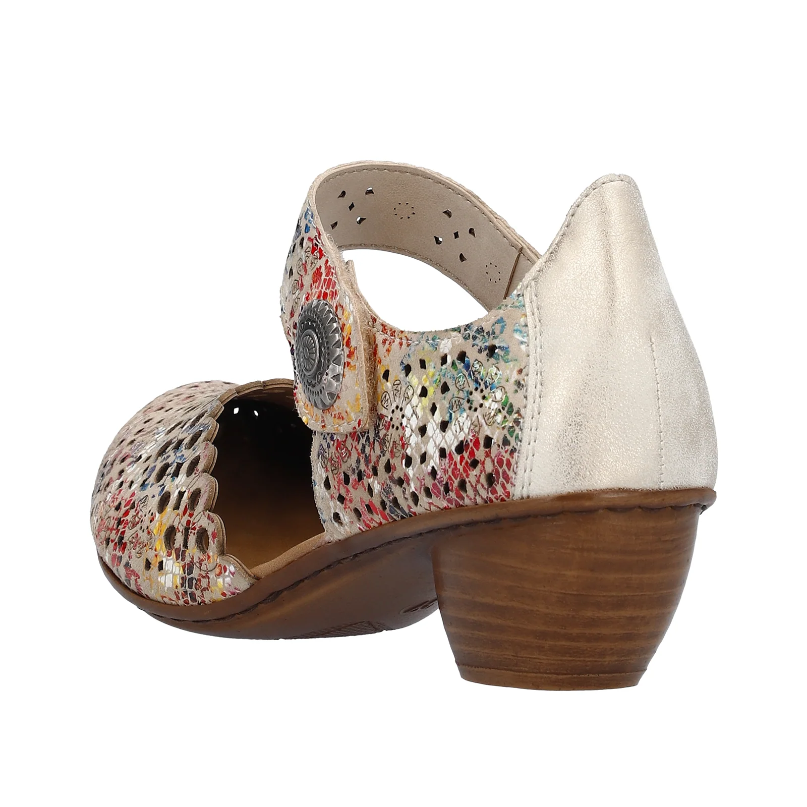Rieker Mirjam 53 Heeled Sandal (Women) - Beige Multi - Image 3