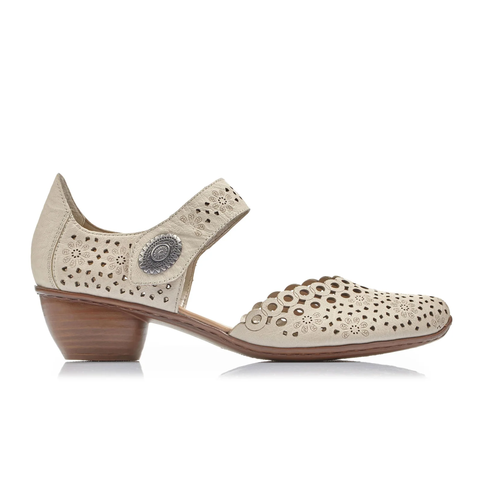 Rieker Mirjam 53 Heeled Sandal (Women) - Cream
