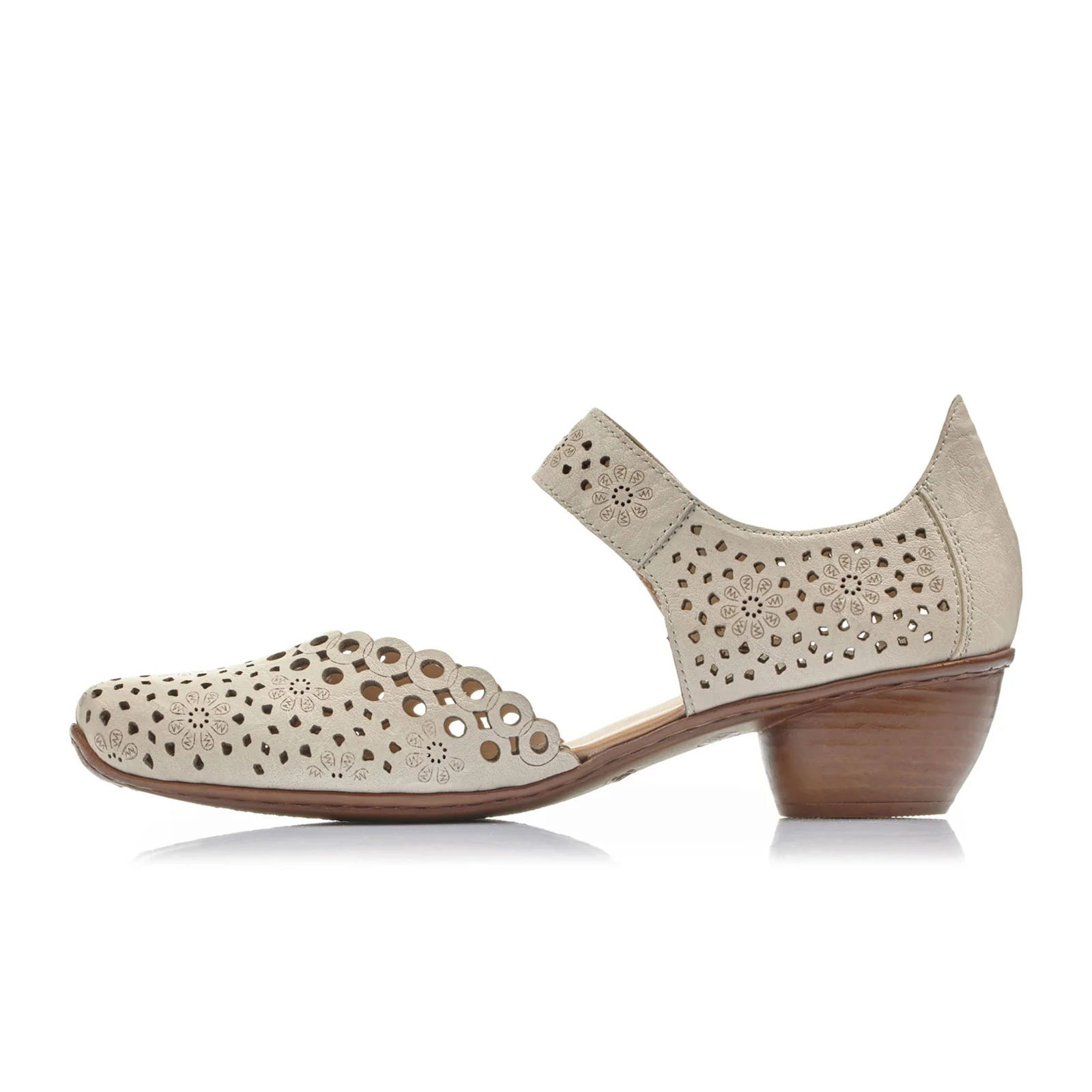 Rieker Mirjam 53 Heeled Sandal (Women) - Cream - Image 2
