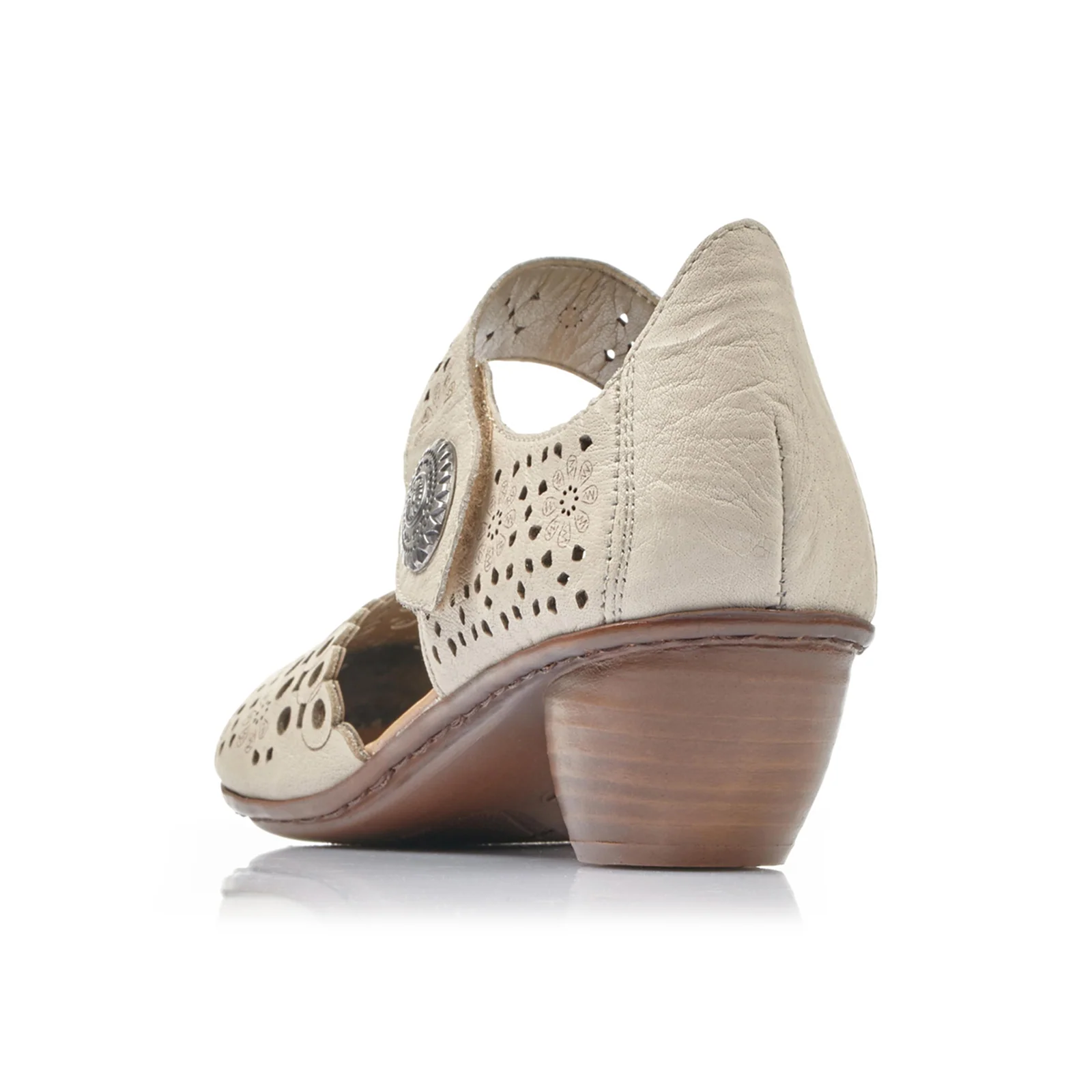 Rieker Mirjam 53 Heeled Sandal (Women) - Cream - Image 4