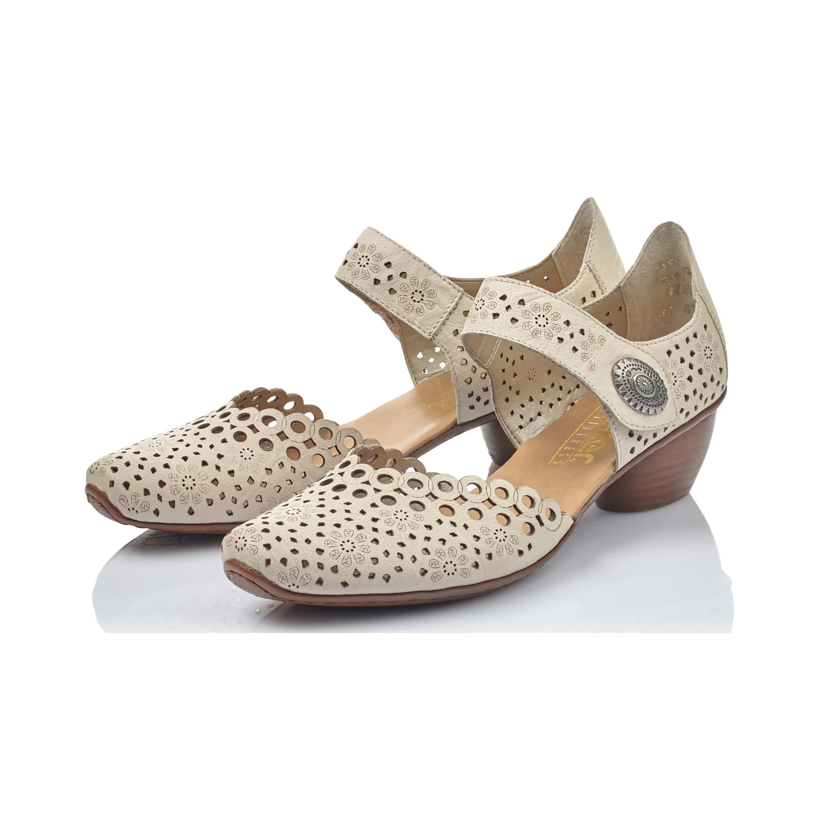 Rieker Mirjam 53 Heeled Sandal (Women) - Cream - Image 5