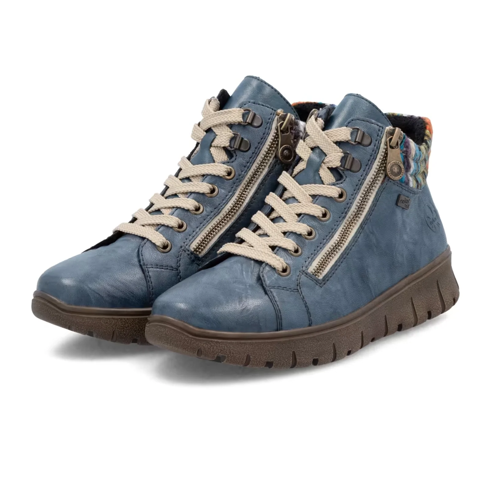 Rieker N1305 Heike Sneaker Boot (Women) - Baltik/Orange Multi - Image 4