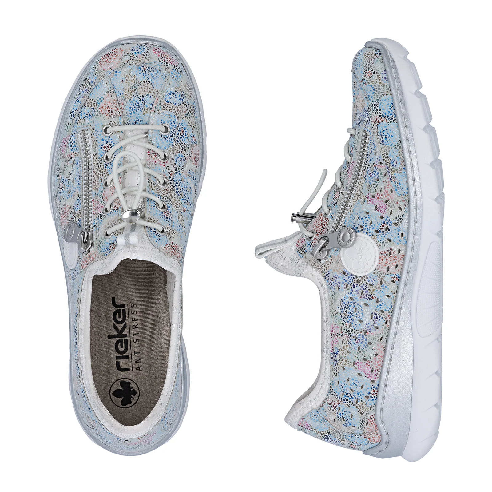 Rieker Nikita 52 Sneaker (Women) - Ice-Multi/Weiss-Silber - Image 7