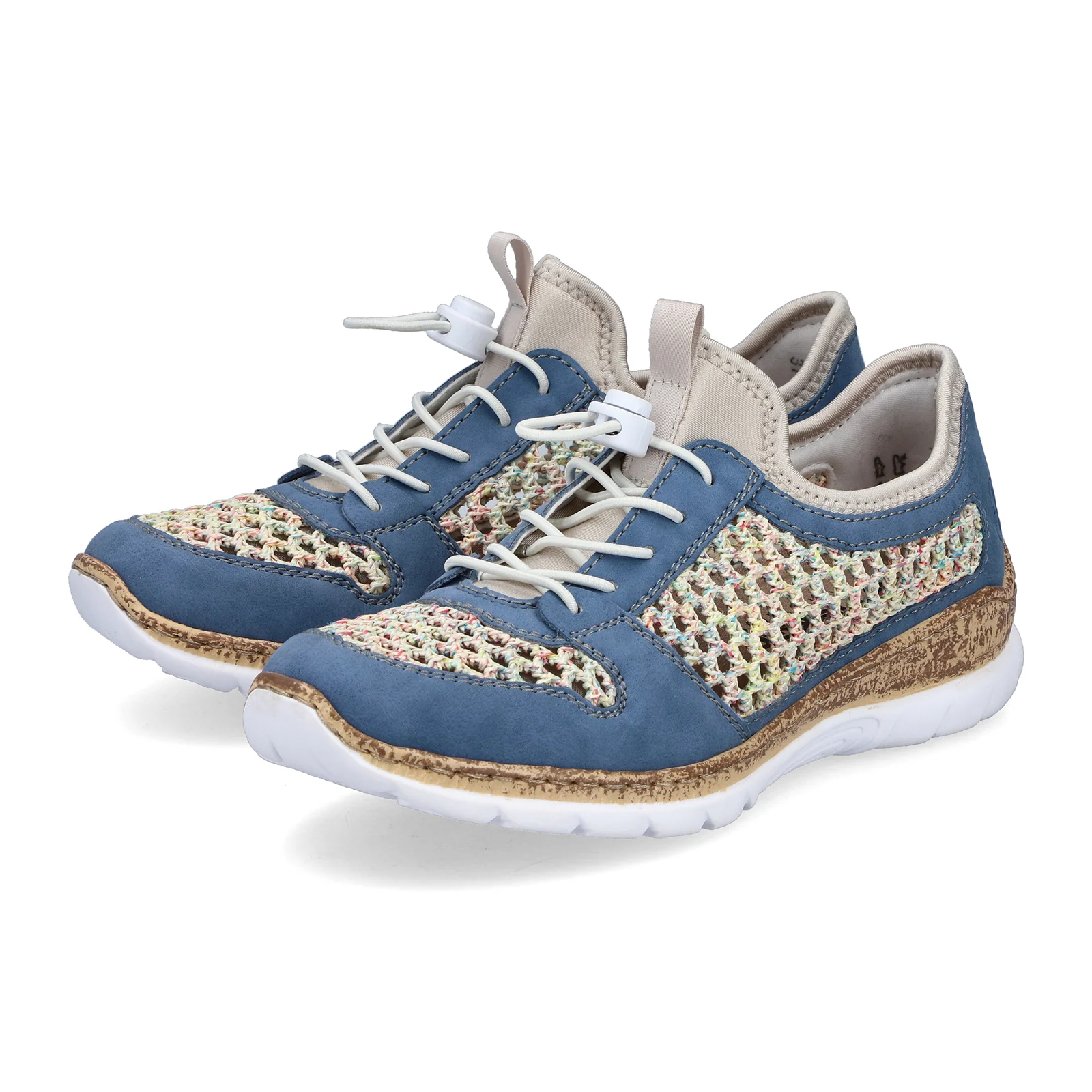 Rieker Nikita G6 Sneaker (Women) - Bleu/Pastell/Perlcreme - Image 4