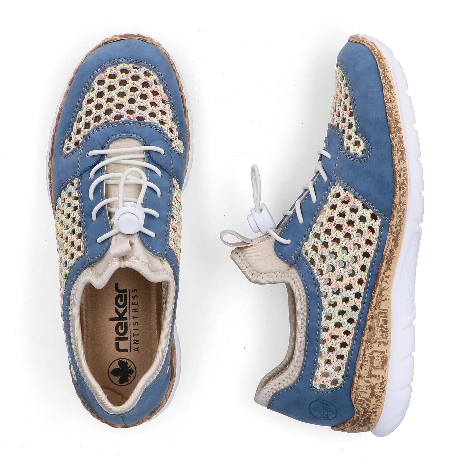 Rieker Nikita G6 Sneaker (Women) - Bleu/Pastell/Perlcreme - Image 7