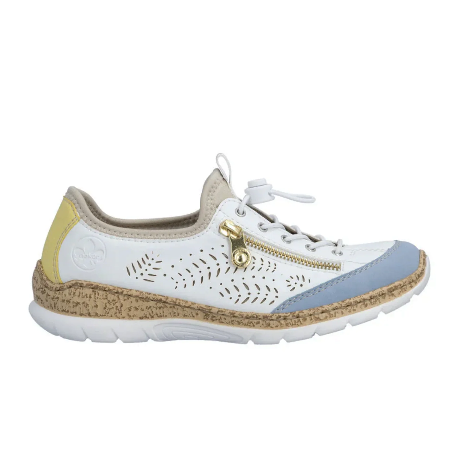 Rieker Nikita K6 Sneaker (Women) - Aqua/Weiss/Sun/Tan