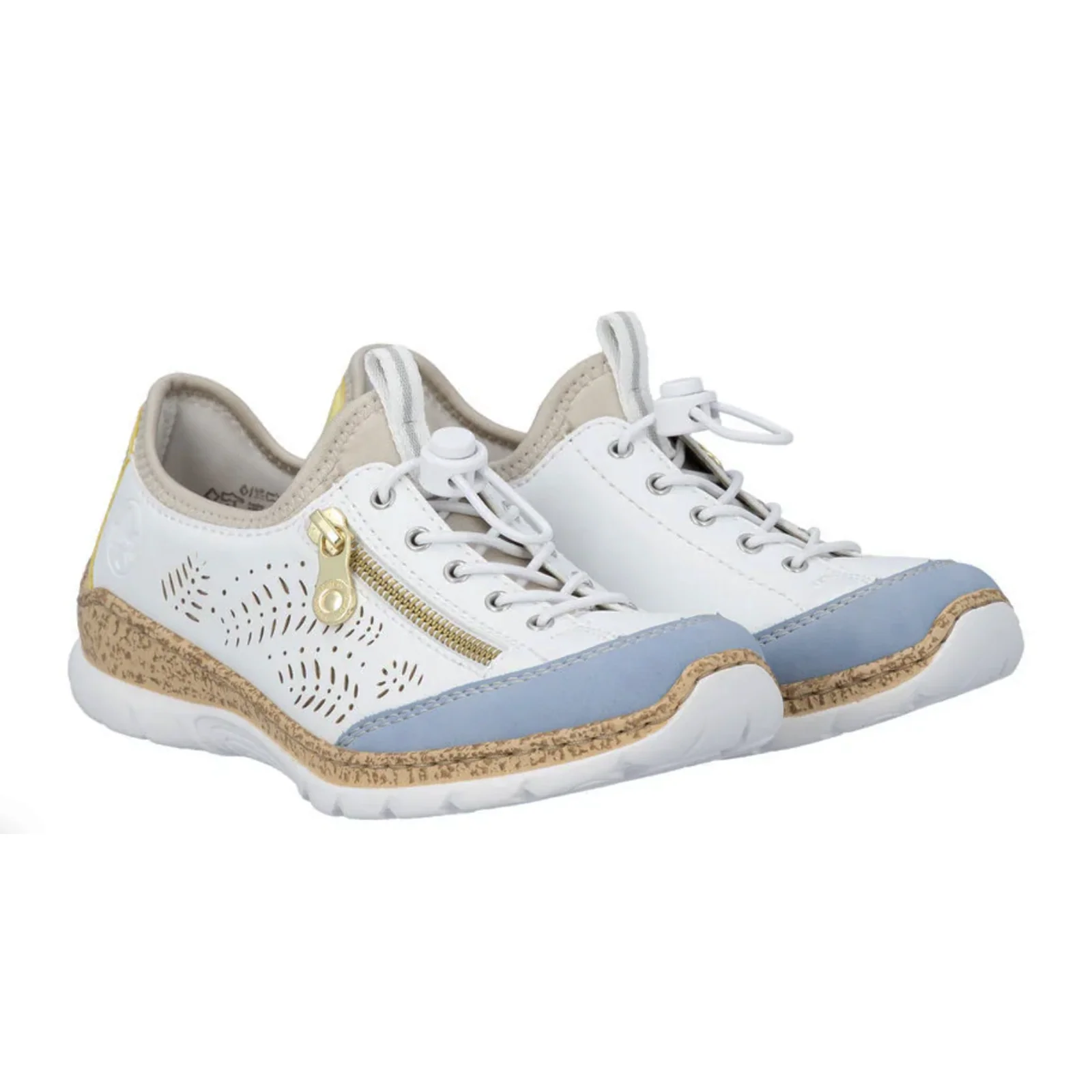 Rieker Nikita K6 Sneaker (Women) - Aqua/Weiss/Sun/Tan - Image 2