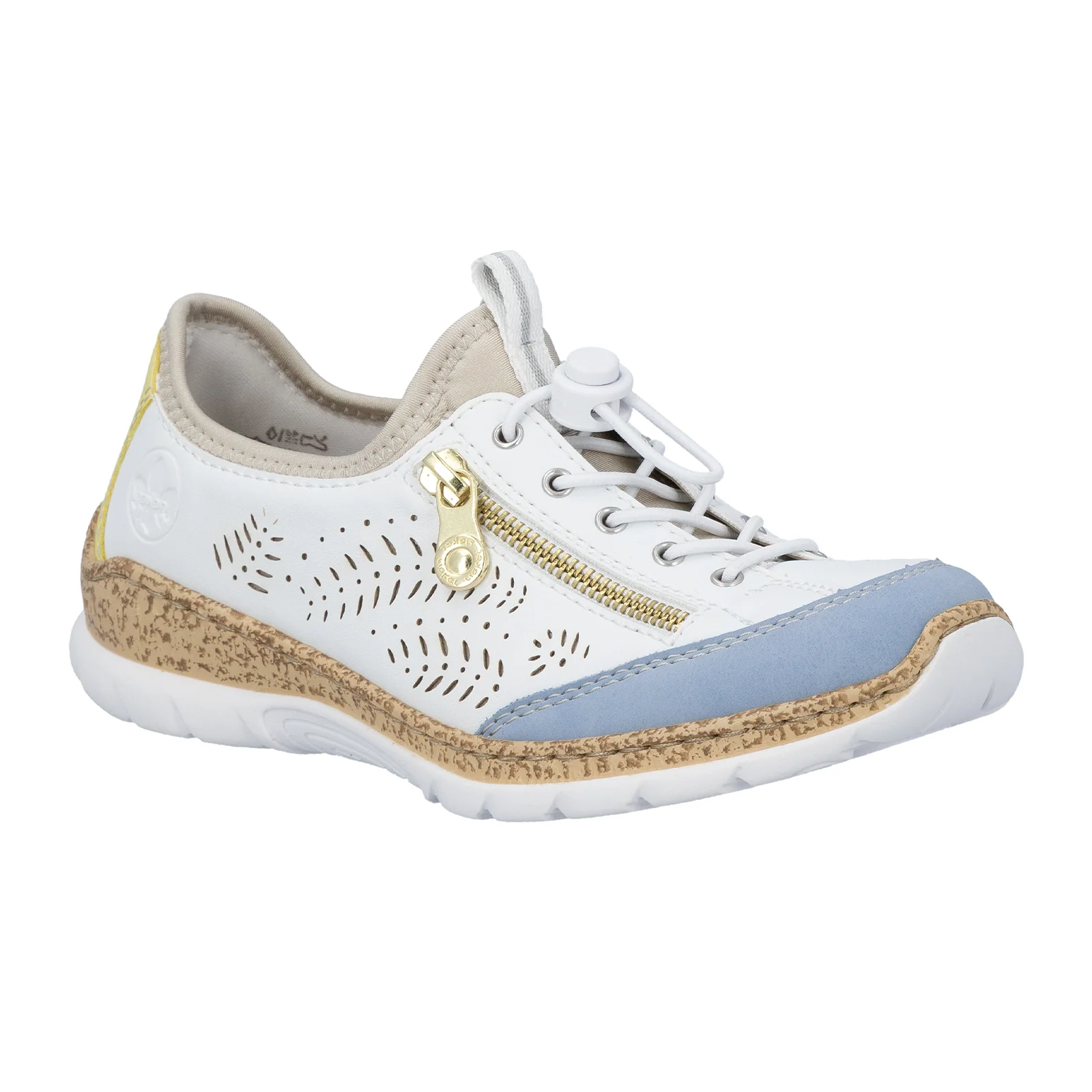 Rieker Nikita K6 Sneaker (Women) - Aqua/Weiss/Sun/Tan - Image 3