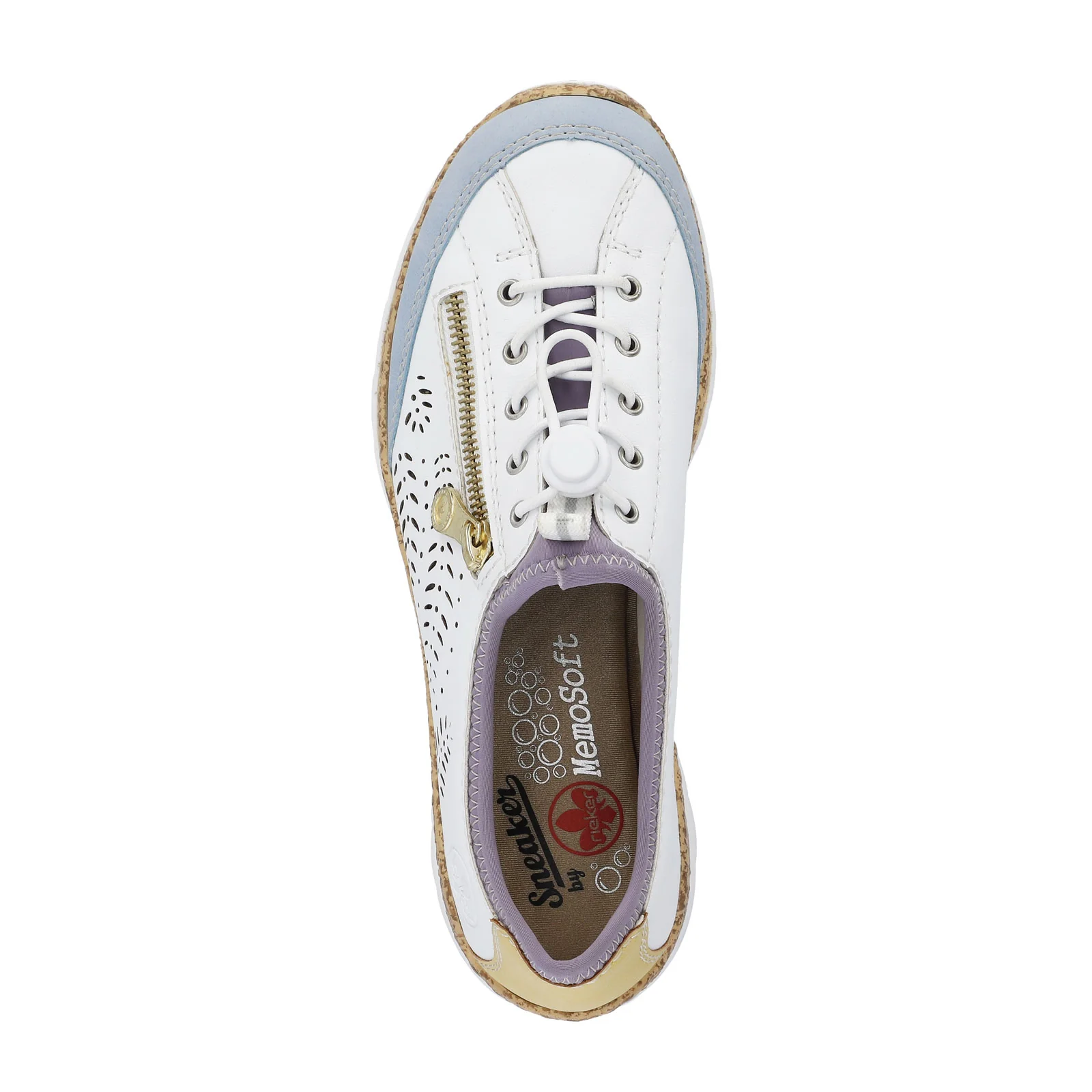 Rieker Nikita K6 Sneaker (Women) - Aqua/Weiss/Sun/Purple - Image 3