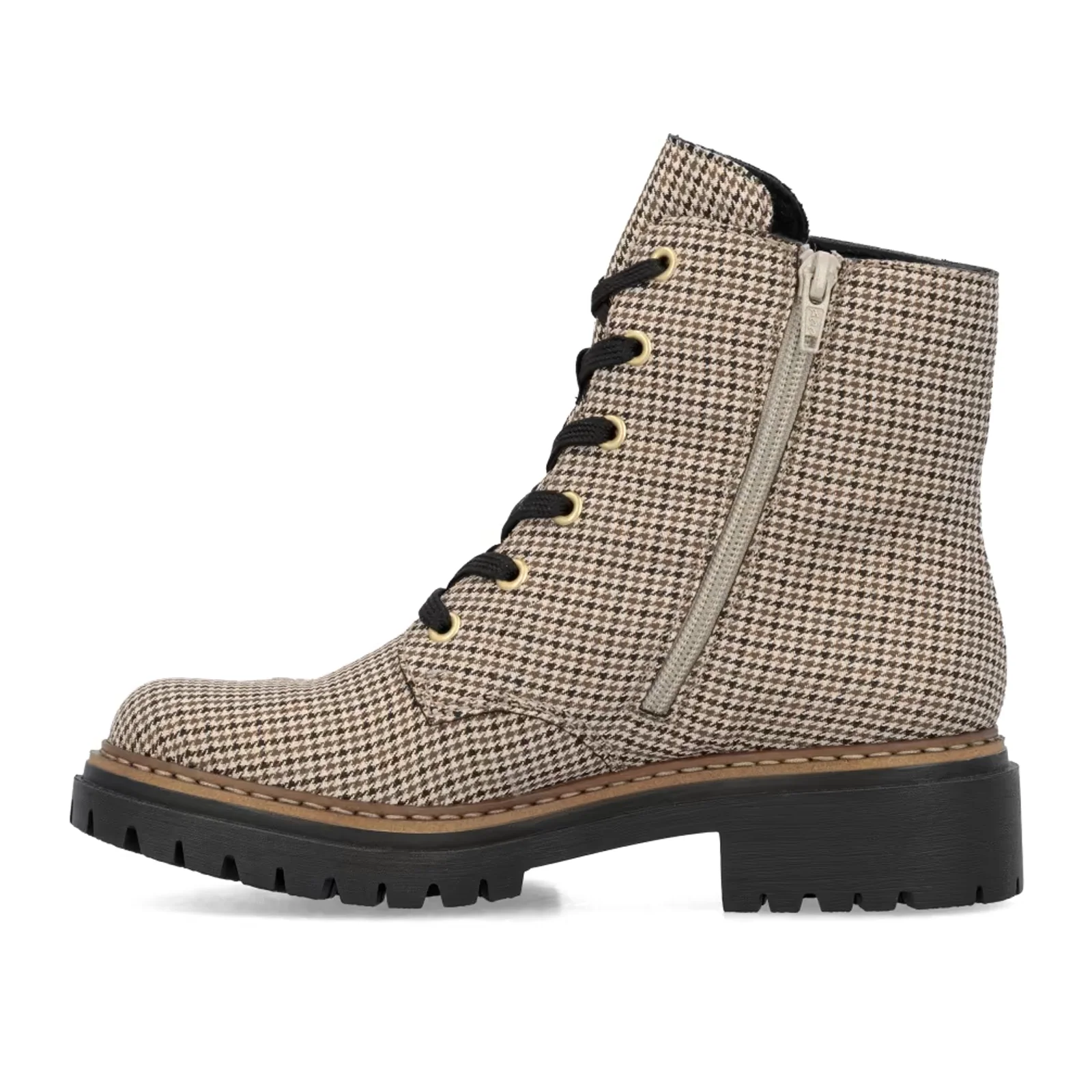 Rieker Pearl 17 Boot (Women) - Beige Schwarz/Schwarz Caroni - Image 2