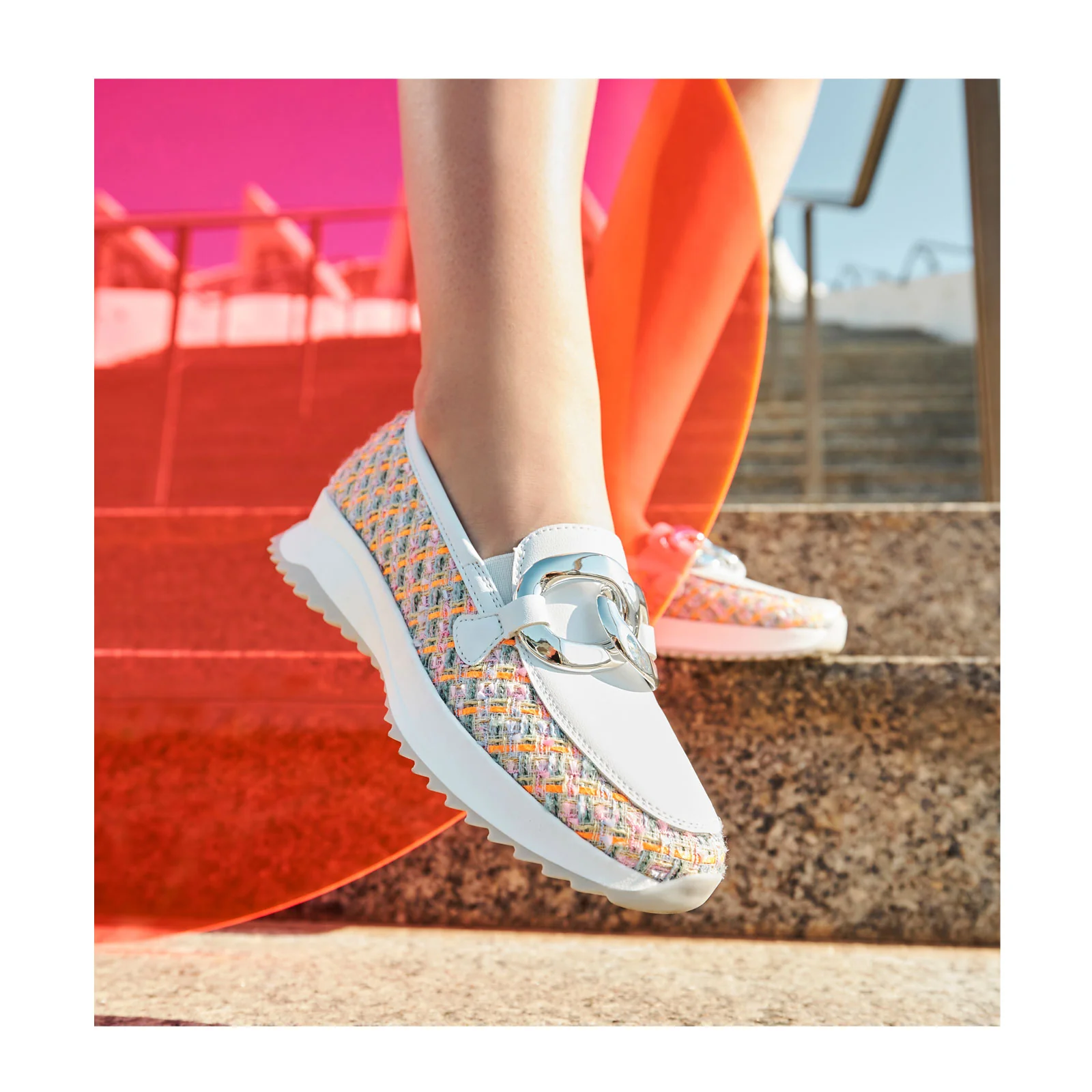 Rieker R-Evolution Dhara 03 Loafer (Women) - White/Multi - Image 5