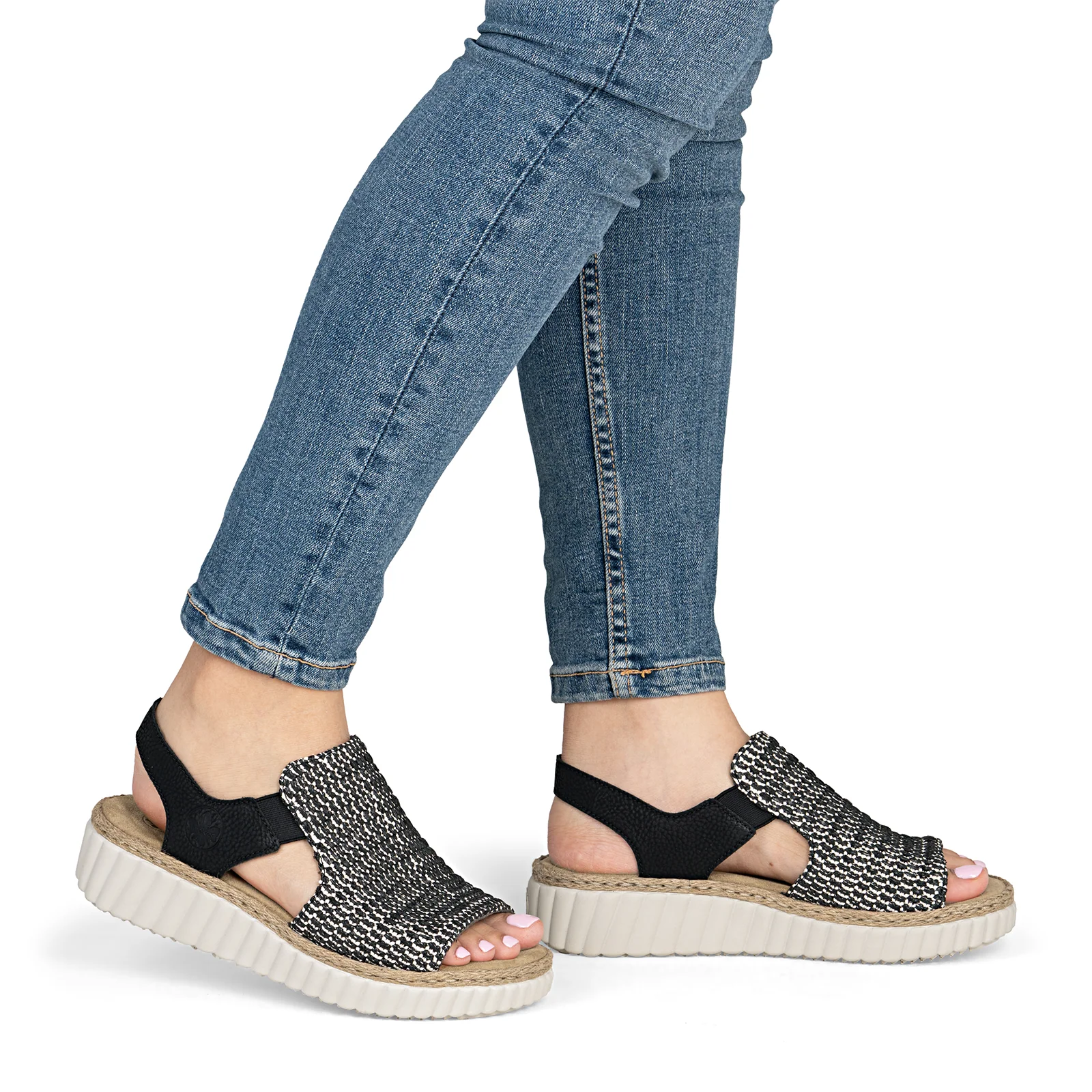 Rieker Rachel 76 Backstrap Sandal (Women) - Black Multi - Image 7