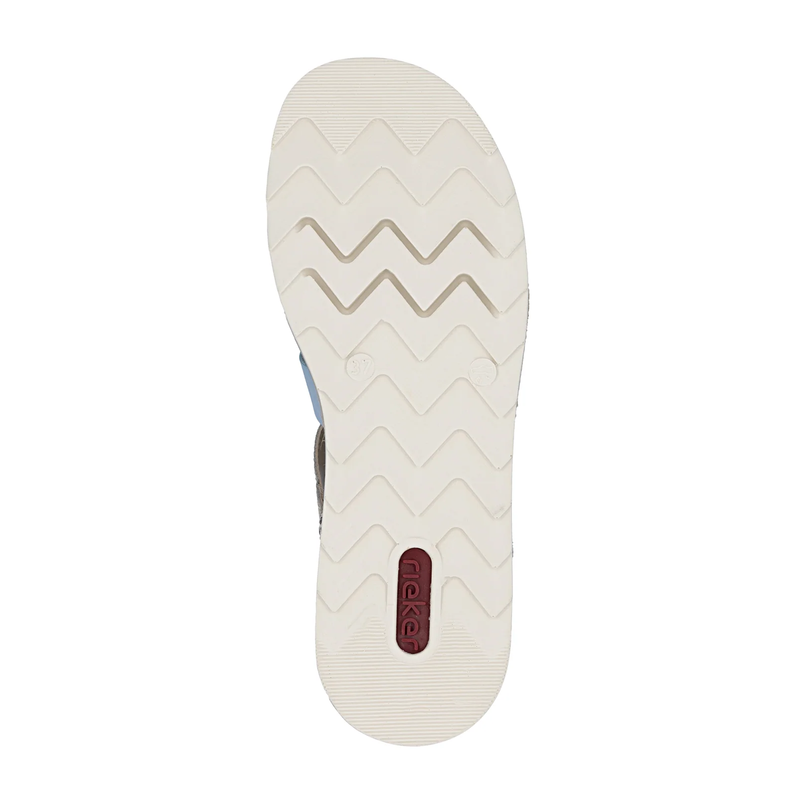 Rieker Regina 04 Wedge Sandal (Women) - Nude/Pumpkin/Kreide/Aqua - Image 7