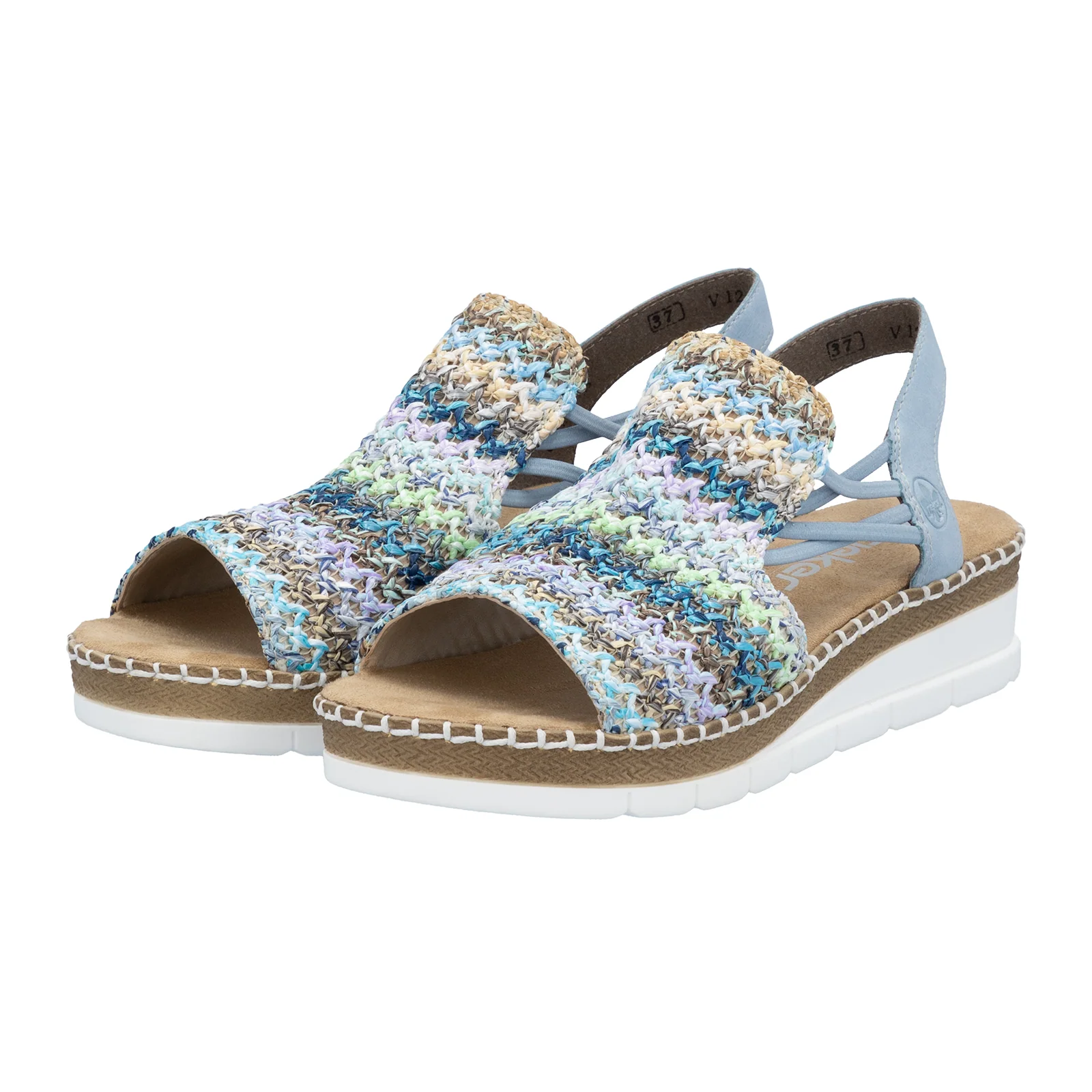Rieker Regina 41 Backstrap Sandal (Women) - Blue Multi - Image 3