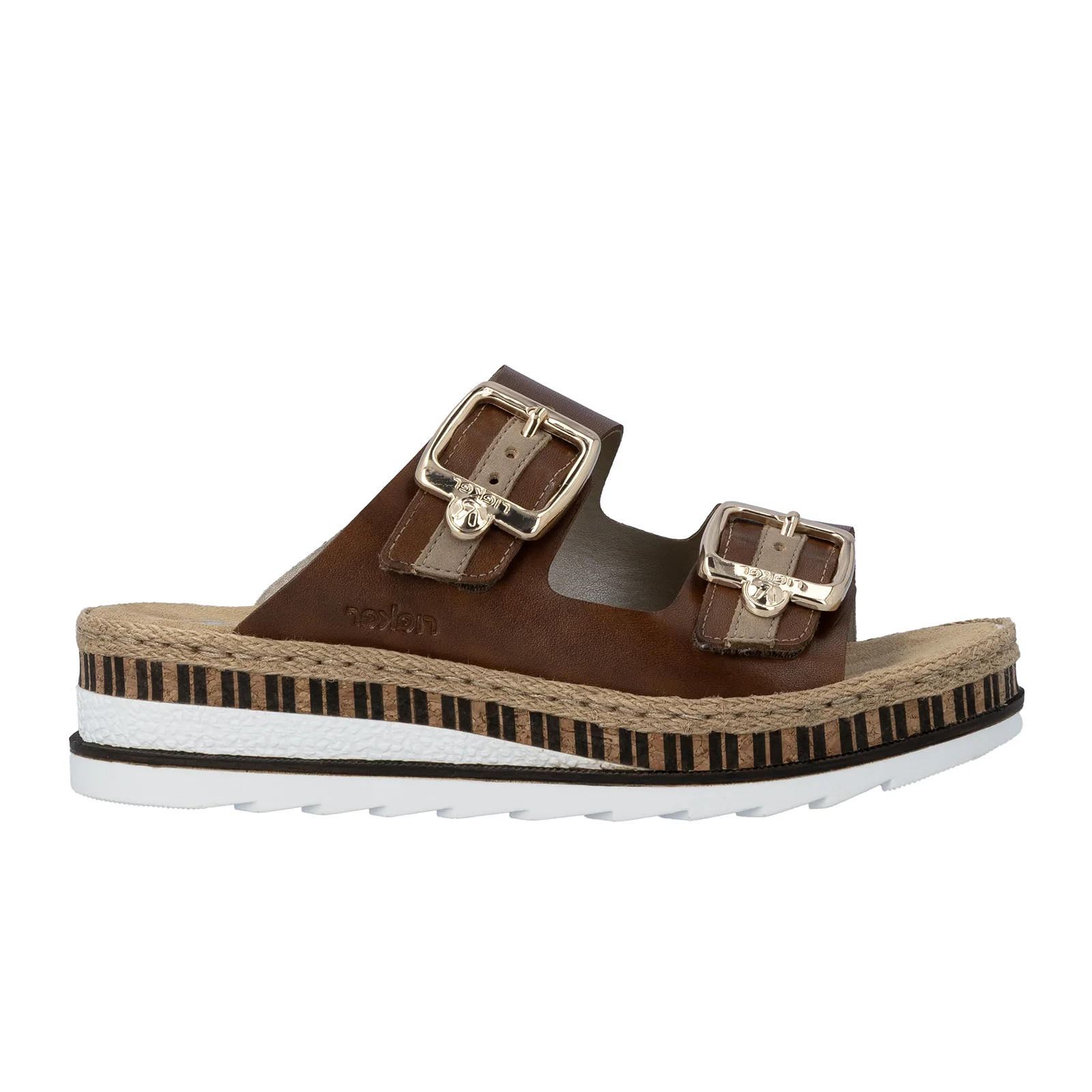 Rieker Regina 55 Slide Sandal (Women) - Brown