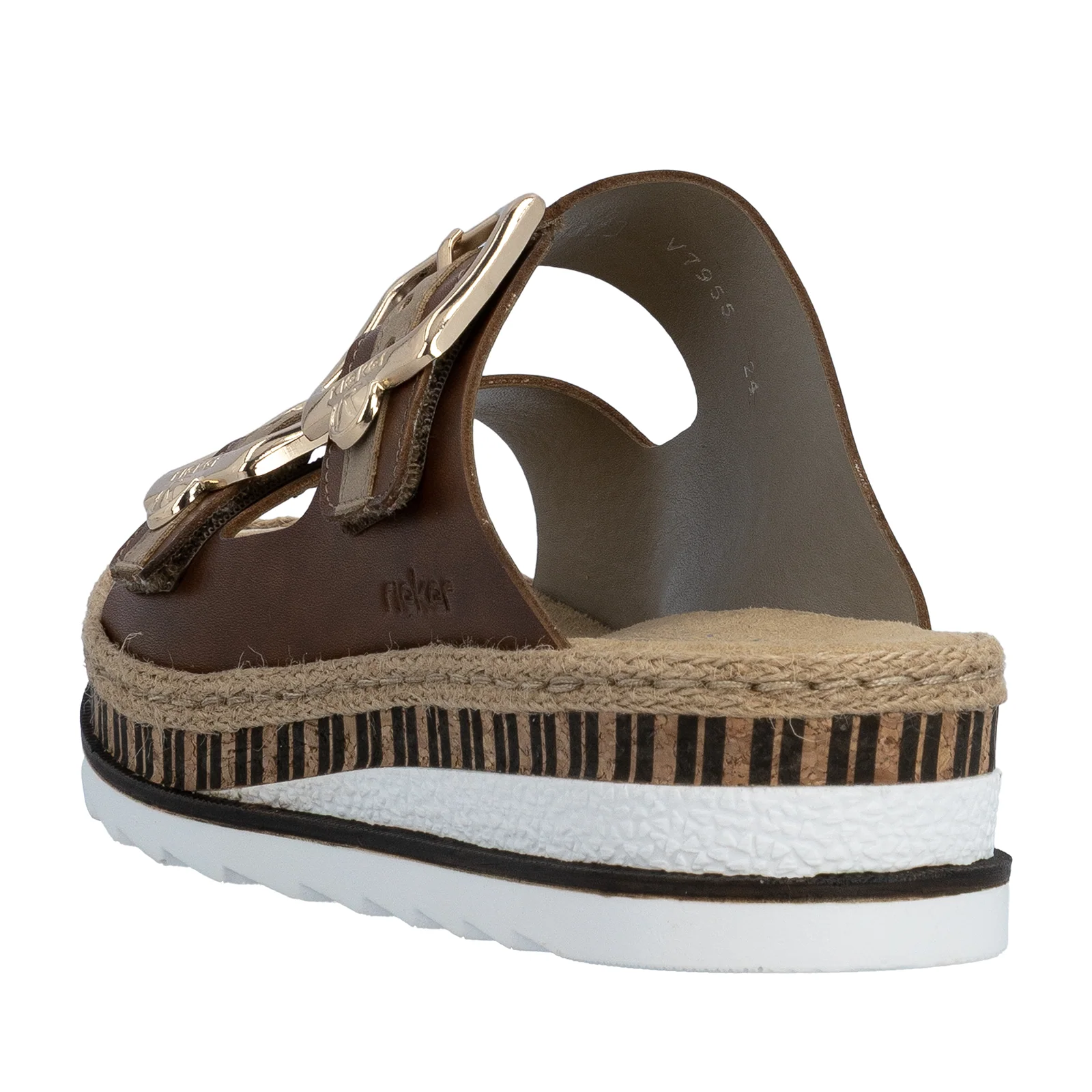 Rieker Regina 55 Slide Sandal (Women) - Brown - Image 3