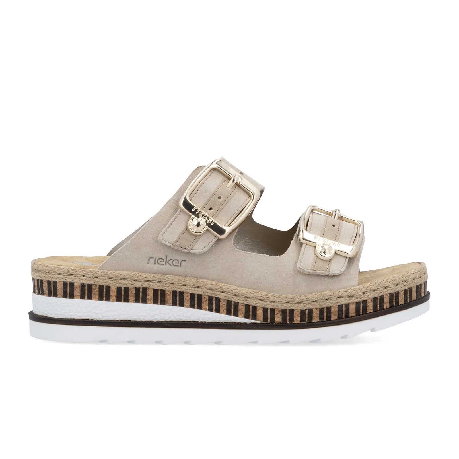 Rieker Regina 55 Slide Sandal (Women) - Iceberg/Nude