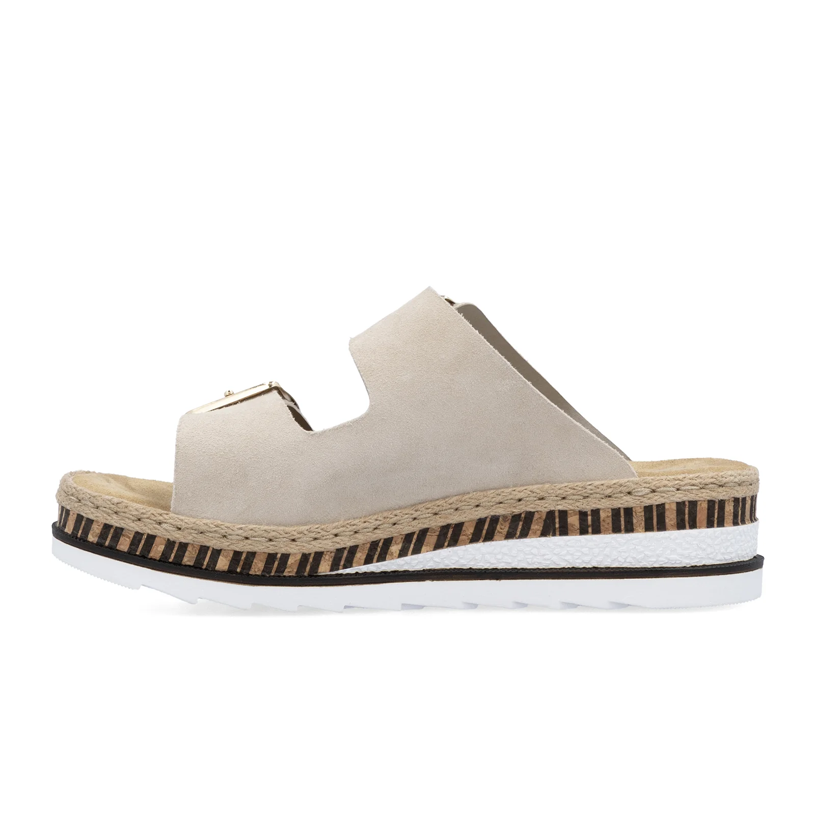 Rieker Regina 55 Slide Sandal (Women) - Iceberg/Nude - Image 2