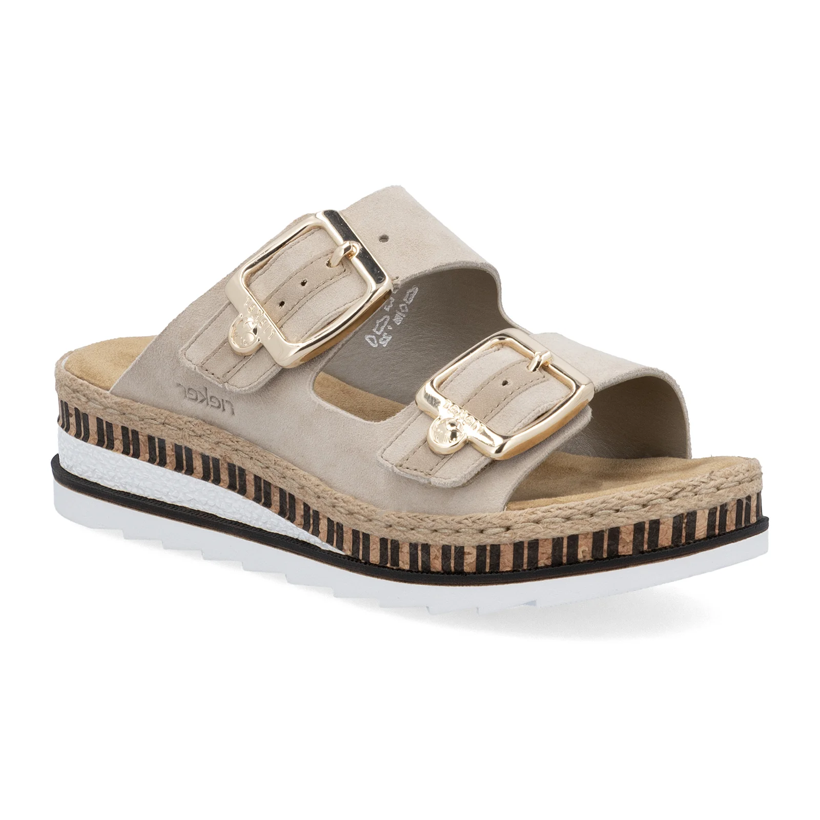 Rieker Regina 55 Slide Sandal (Women) - Iceberg/Nude - Image 3